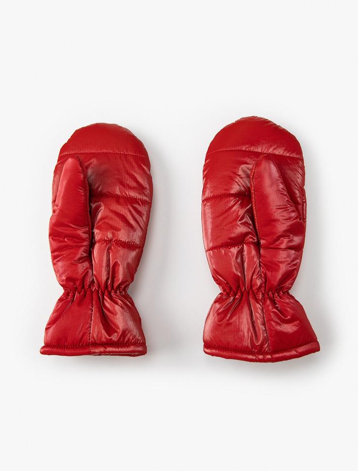 Kadın Kayak Eldiveni Parmaksız Kapitone İçi Polarlı