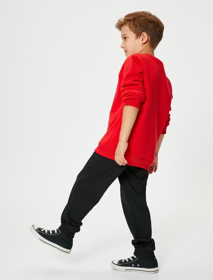 Erkek Çocuk Basic Jogger Eşofman Altı Beli Bağlamalı Şardonlu