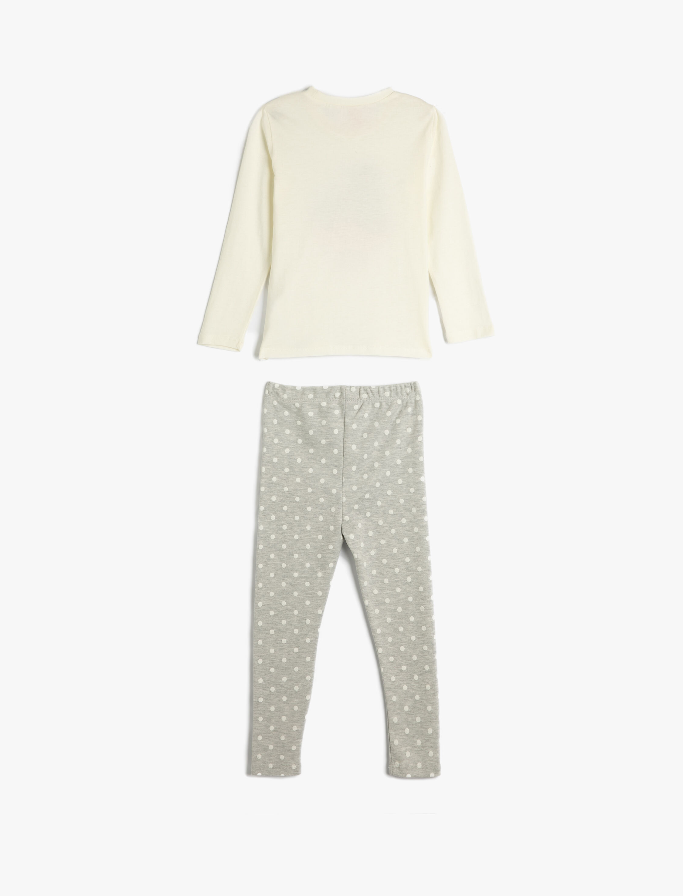  Kız Bebek Pijama Takımı Koalalı Uzun Kollu Tişört ve Beli Lastikli Pijama Altı 2 Parça