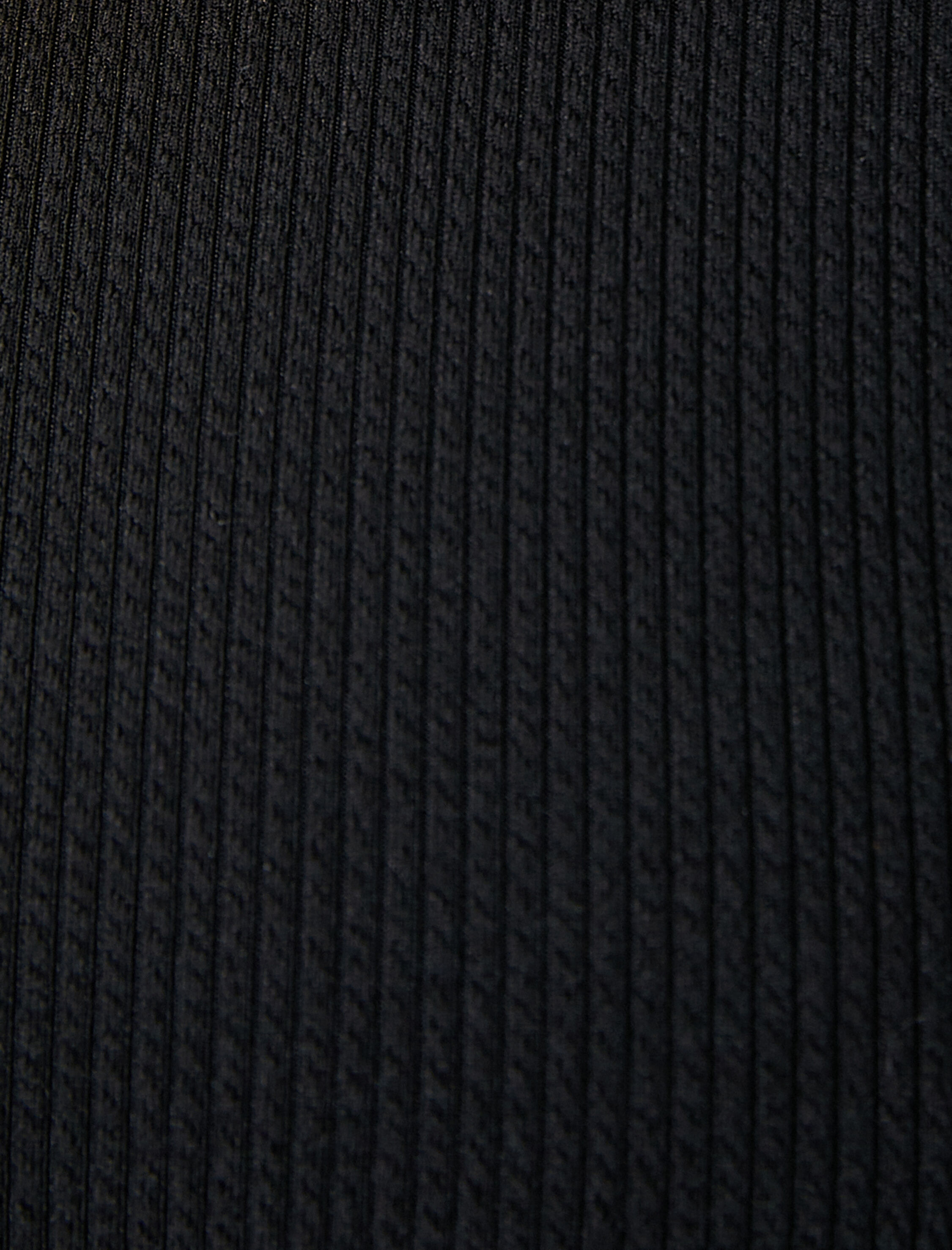   Uzun Kollu Tişört Pencere Detaylı Bisiklet Yaka Fitilli