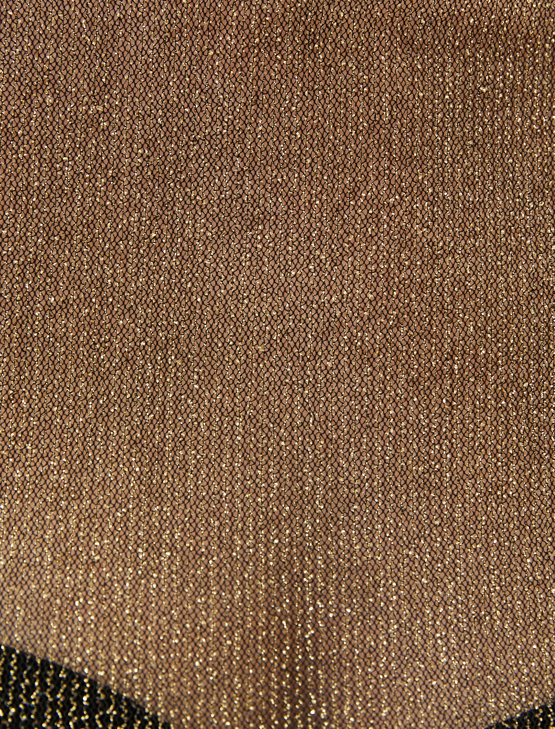   Transparan Tişört Simli Uzun Kollu Bisiklet Yaka