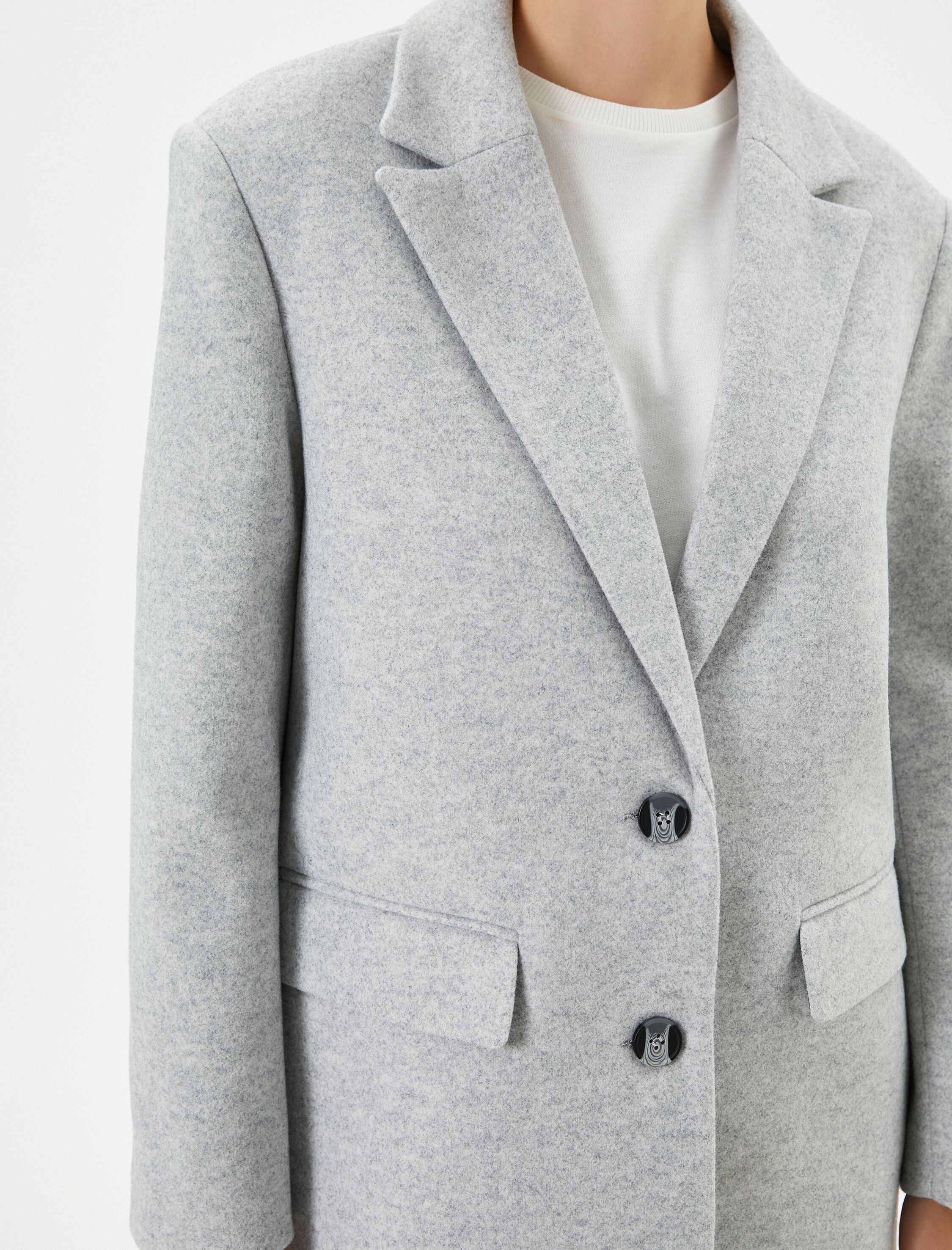   Blazer Ceket Düğmeli Kapaklı Cepli