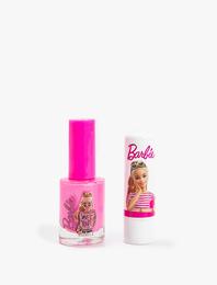 Barbie Temalı Dudak Nemlendirici ve Oje Lisanslı