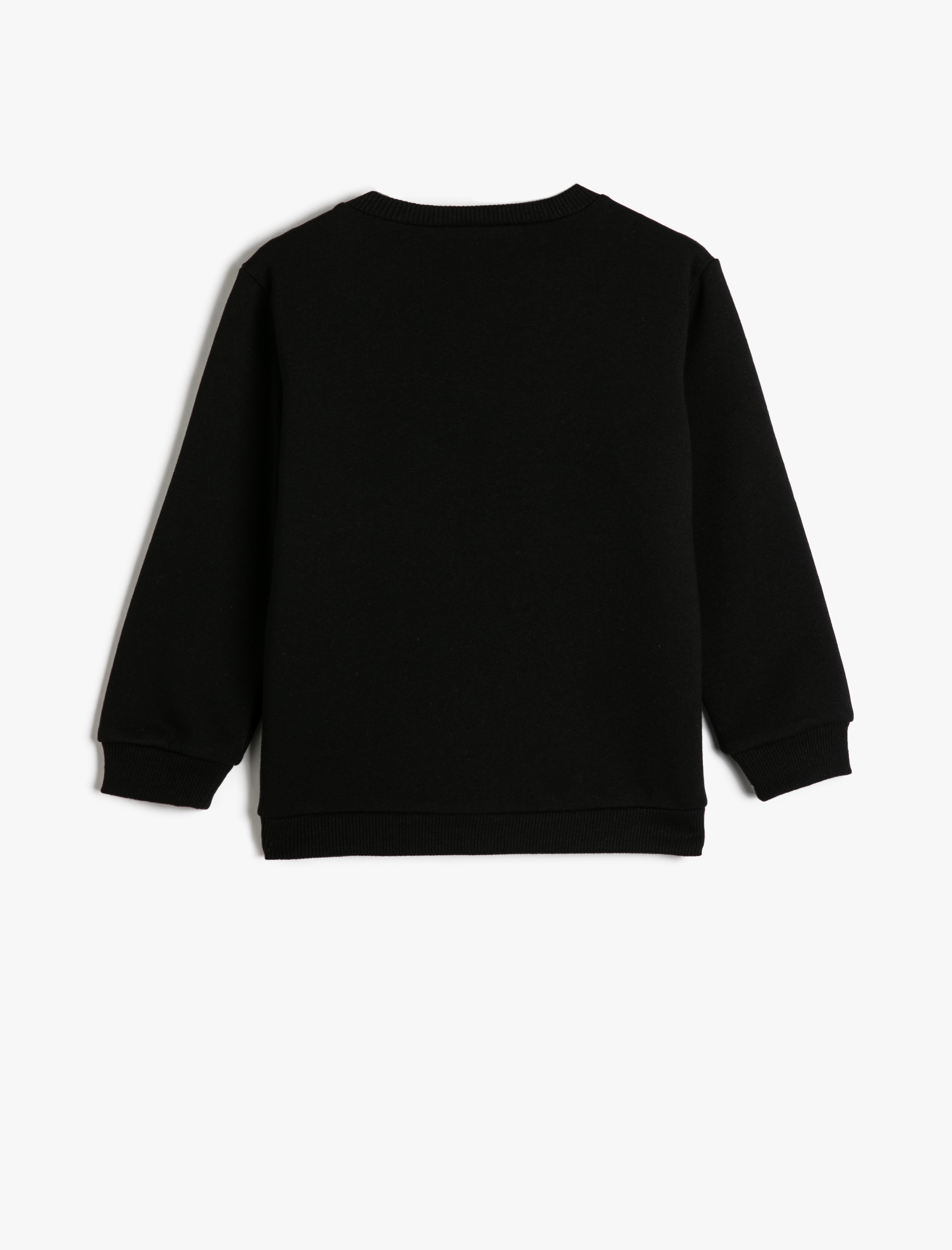  Erkek Çocuk Sweatshirt Uzun Kollu Bisiklet Yaka Kaplan Baskı Detaylı