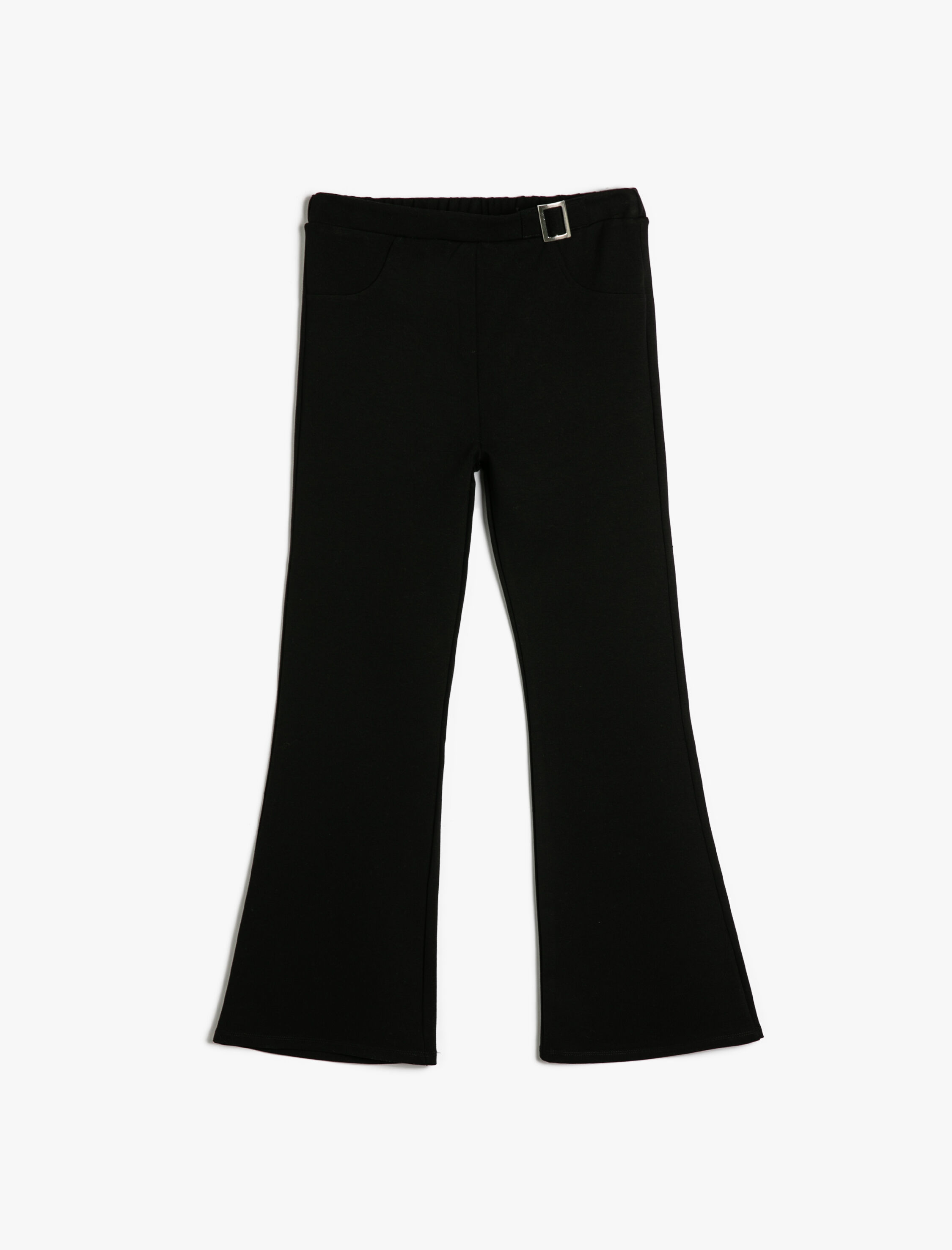  Kız Çocuk İspanyol Paça Pantolon Toka Detaylı