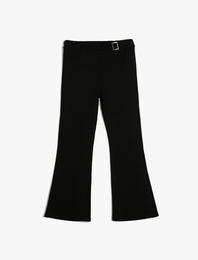 İspanyol Paça Pantolon Toka Detaylı