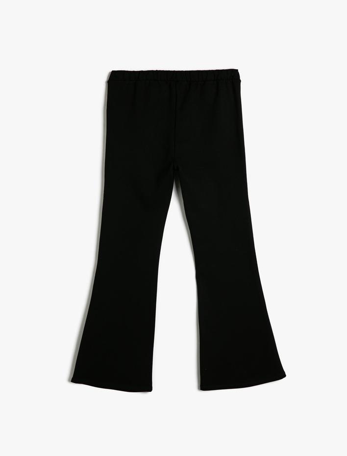 Kız Çocuk İspanyol Paça Pantolon Toka Detaylı