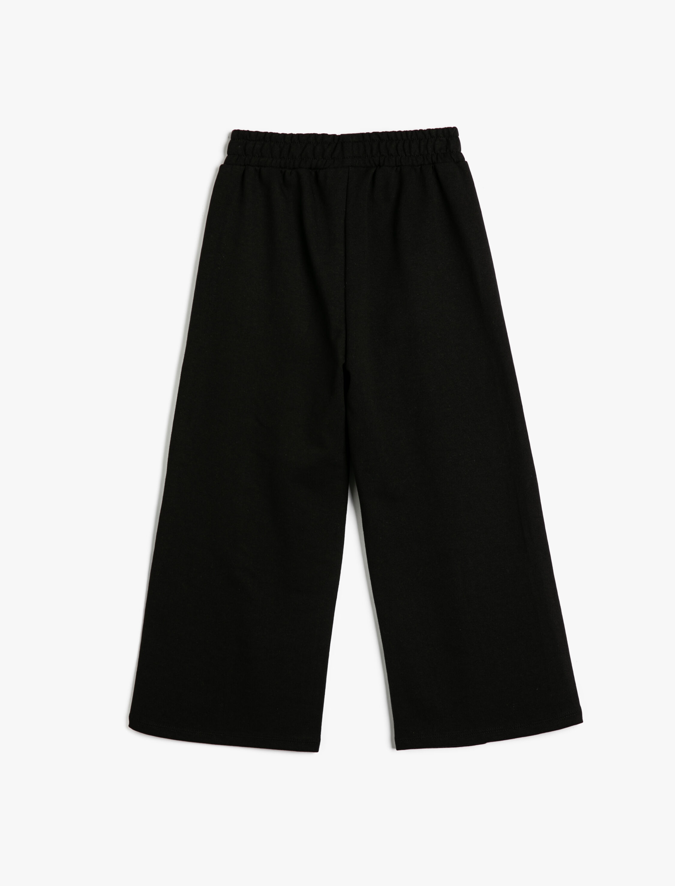  Kız Çocuk Eşofman Altı Geniş Paça Beli Lastikli Şardonlu