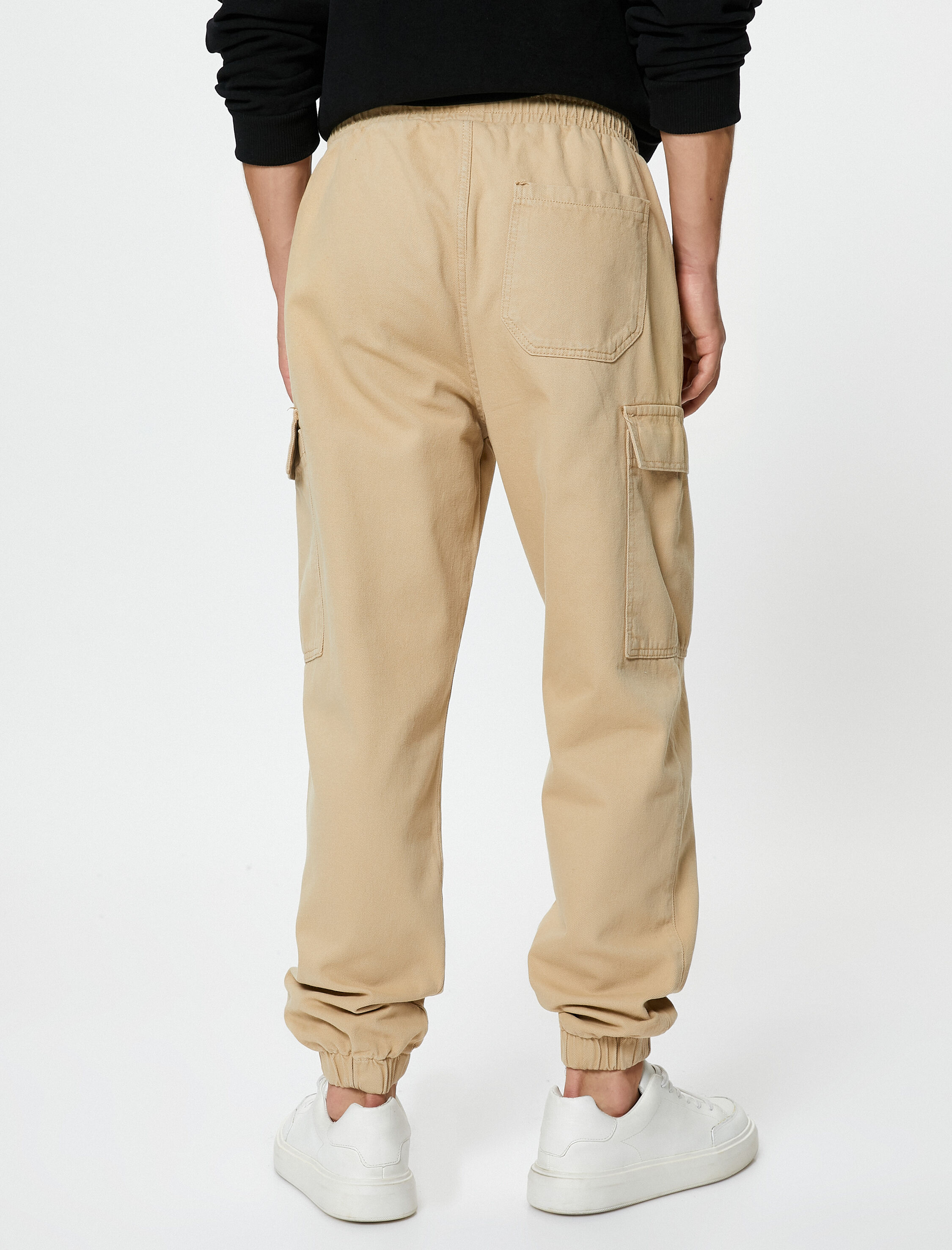   Boru Paça Pantolon Gabardin Beş Cepli Düğmeli Pamuklu