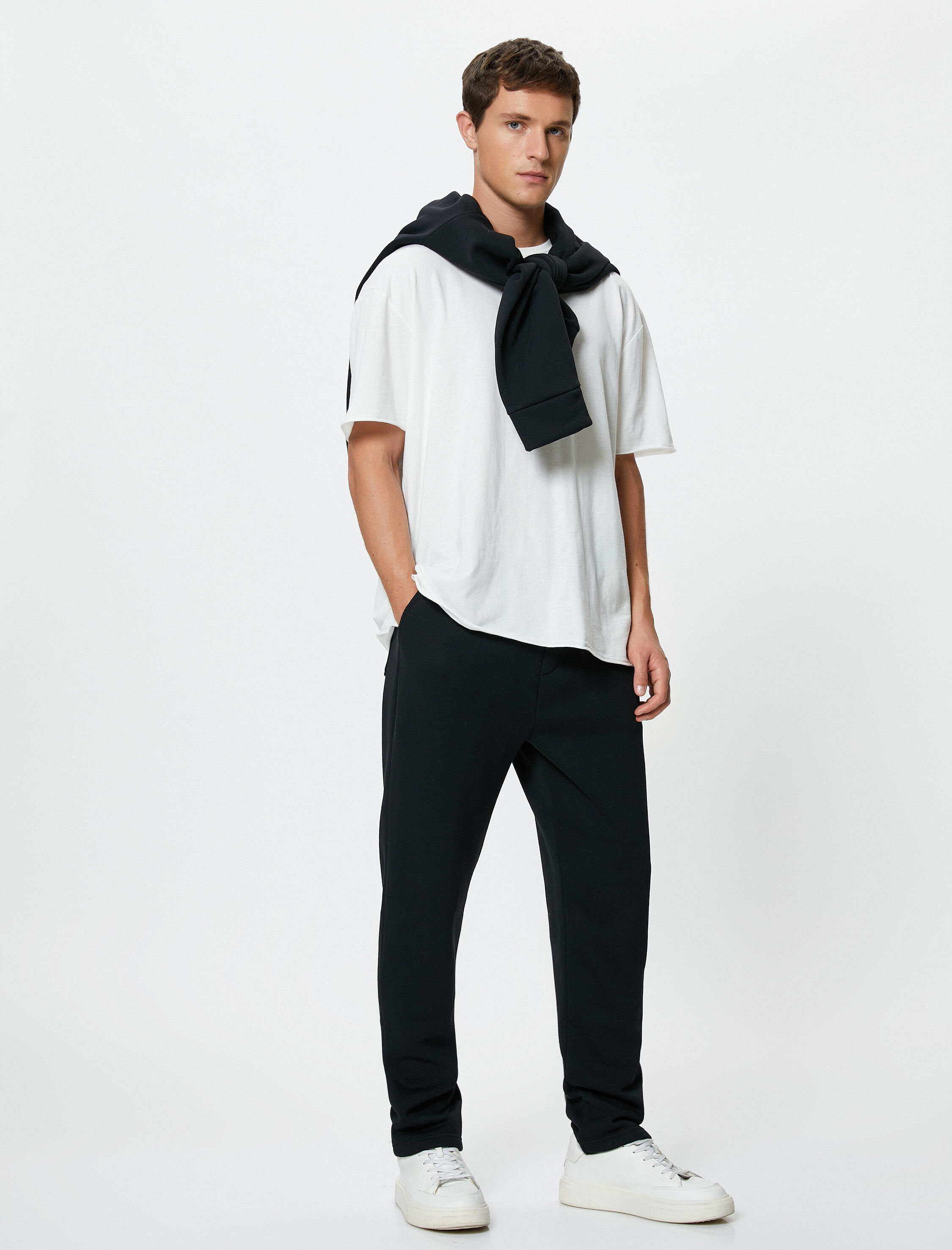   Eşofman Altı Basic Cep Detaylı Beli Bağcıklı Şardonlu