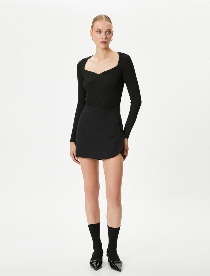  Triko Kazak Kalp Yaka Fitilli Regular Fit