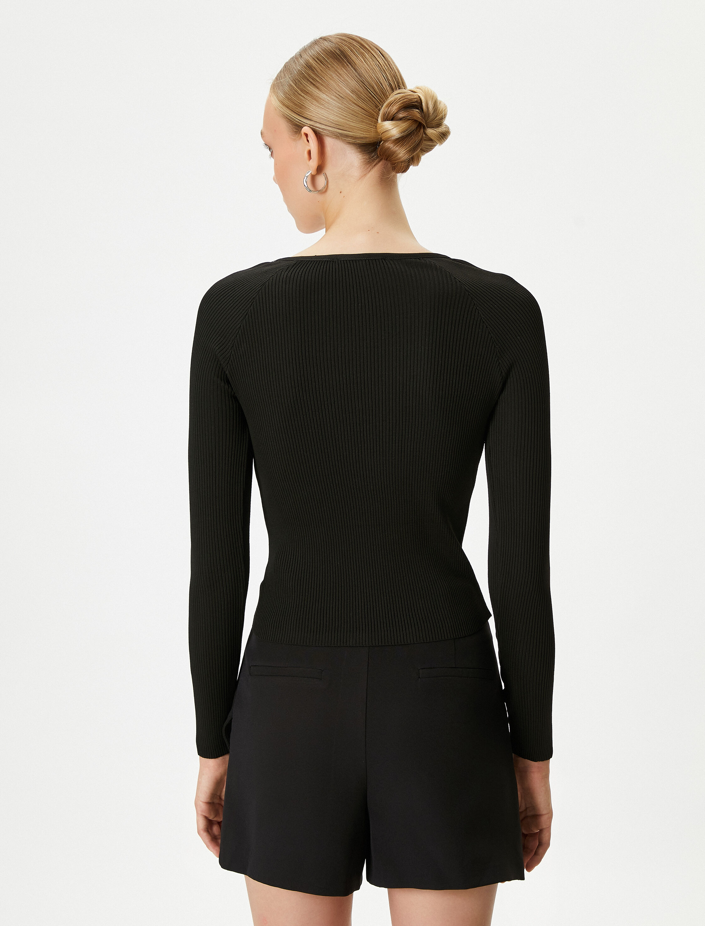   Triko Kazak Kalp Yaka Fitilli Regular Fit