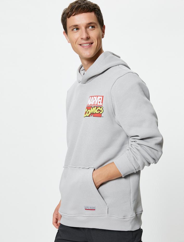  Marvel Oversize Hoodie Kanguru Cepli Lisanslı Baskılı