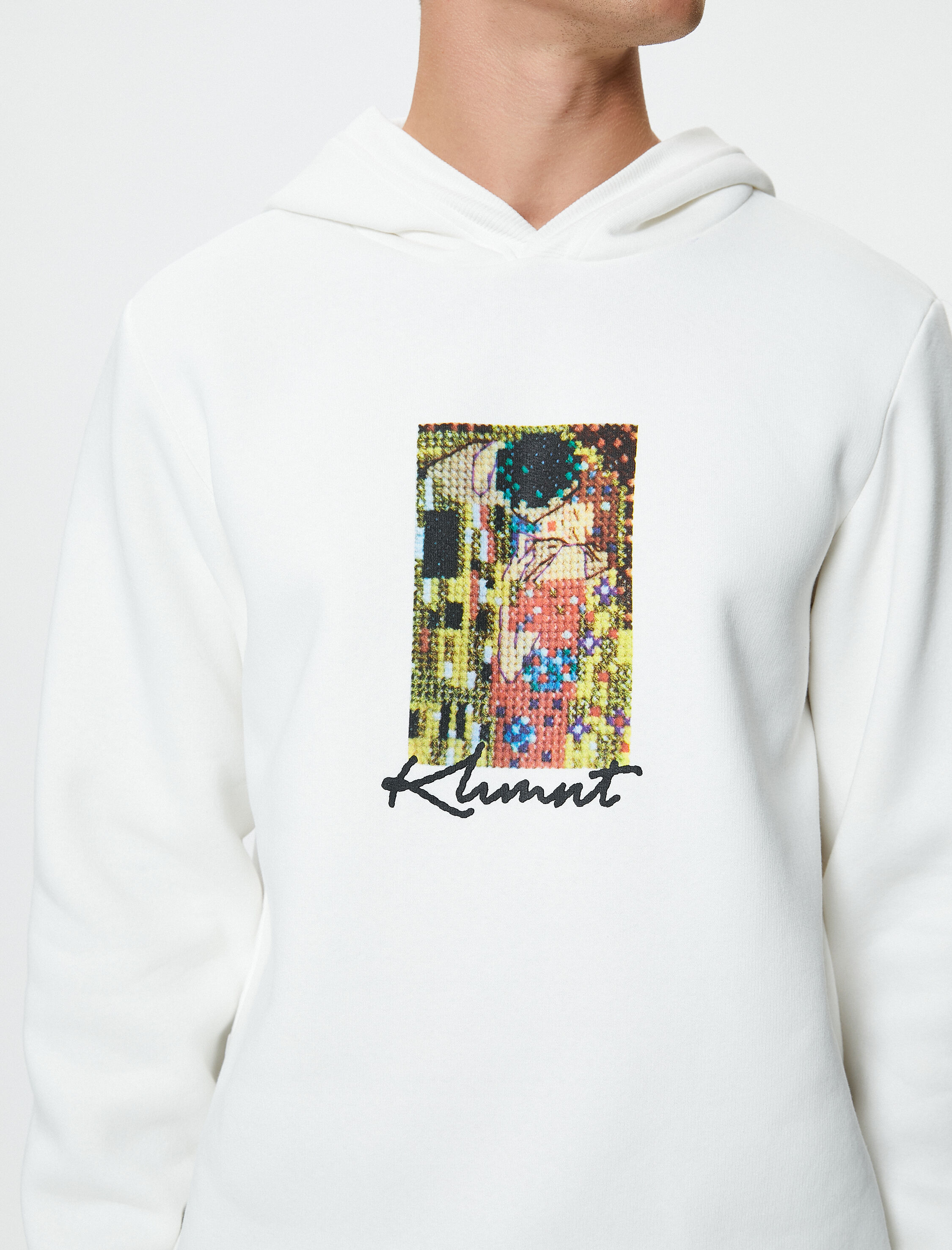 Gustav Klimt Kapşonlu Sweat Art Lisanslı Baskılı Şardonlu