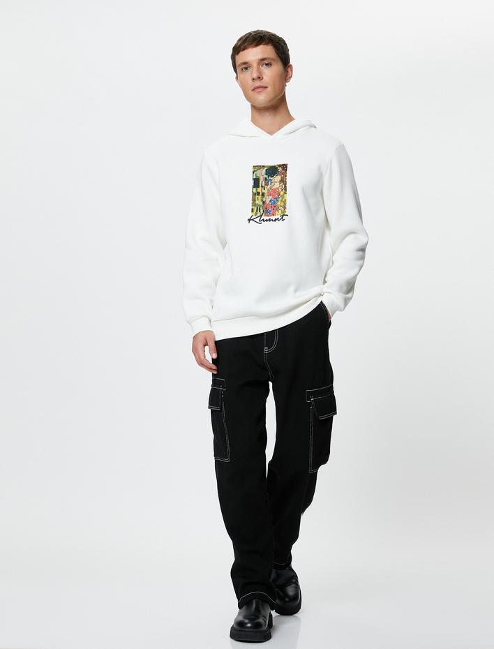  Gustav Klimt Kapşonlu Sweat Art Lisanslı Baskılı Şardonlu