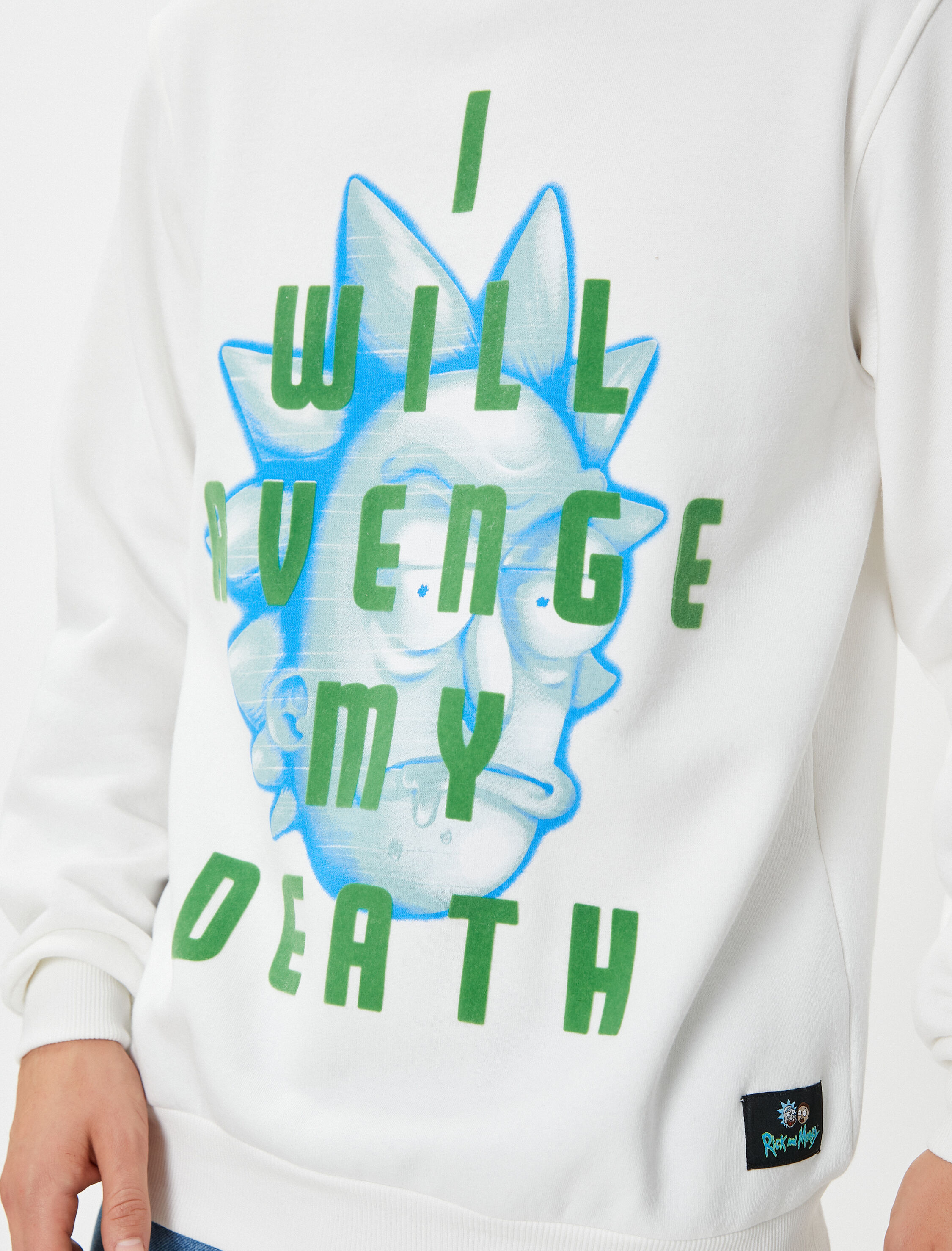   Rick and Morty Sweatshirt Lisanslı Baskılı Şardonlu