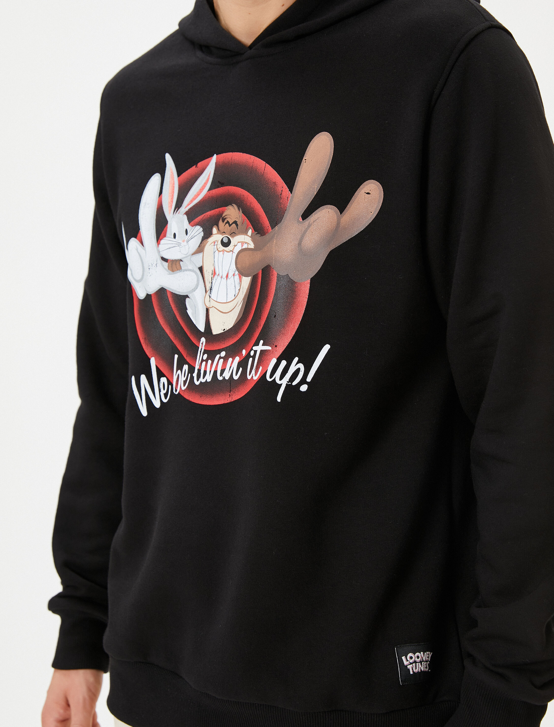   Looney Tunes Kapşonlu Sweatshirt Lisanslı Baskılı Şardonlu