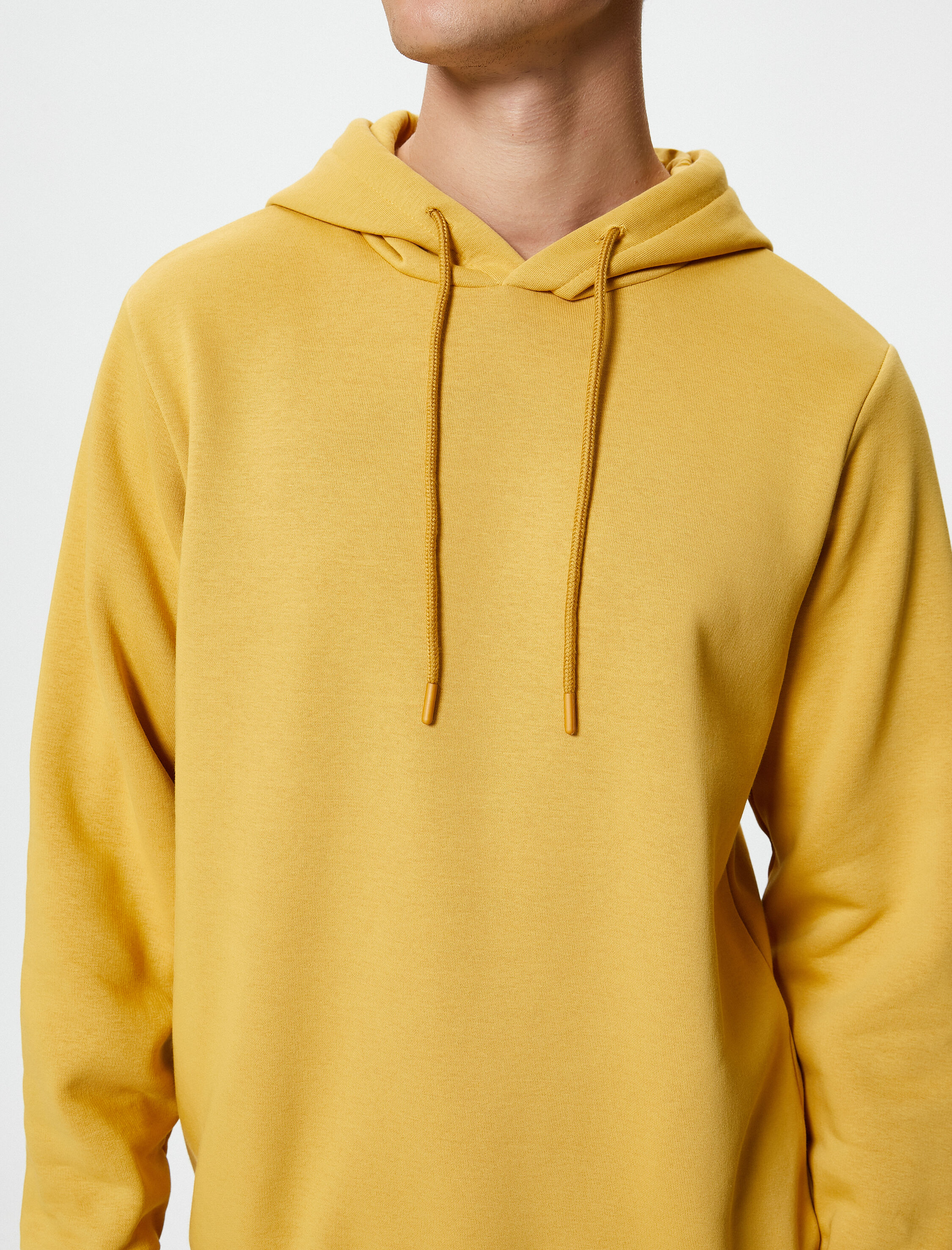   Basic Kapşonlu Sweat Uzun Kollu Şardonlu