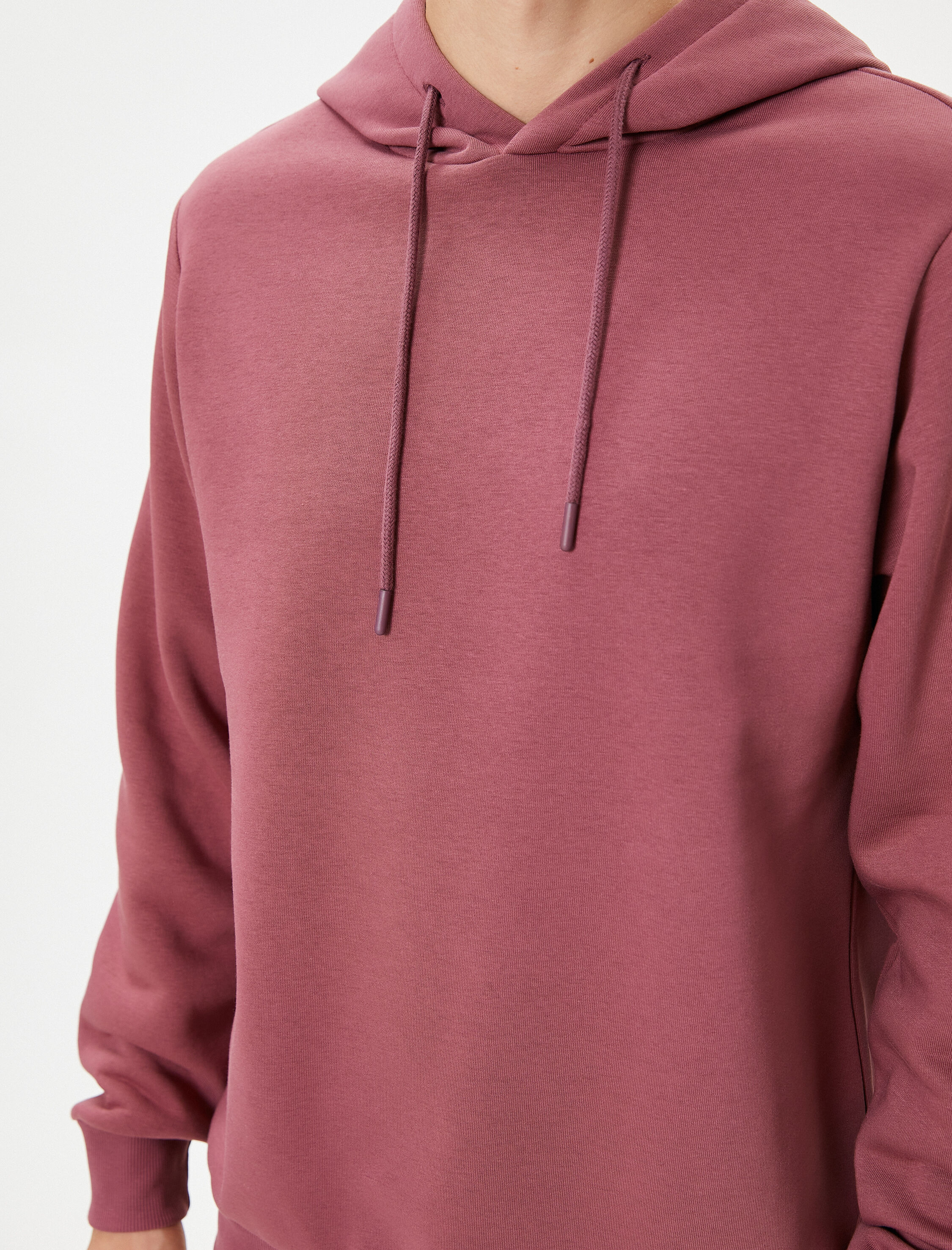   Basic Kapşonlu Sweat Uzun Kollu Şardonlu