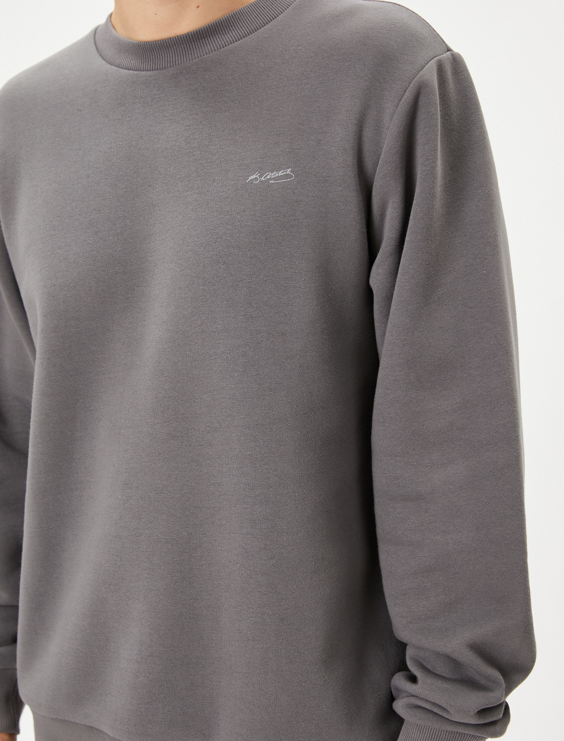   Atatürk İmza İşlemeli Sweatshirt Arkası Baskılı Şardonlu 100.Yıla Özel