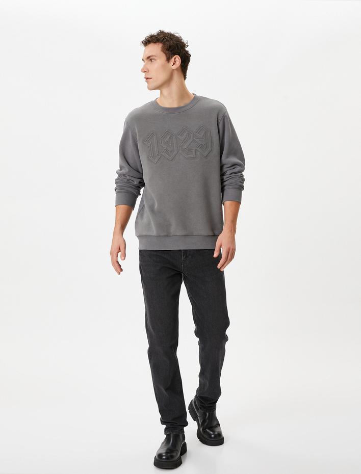  Atatürk İşlemeli Sweatshirt Şardonlu 100.Yıla Özel