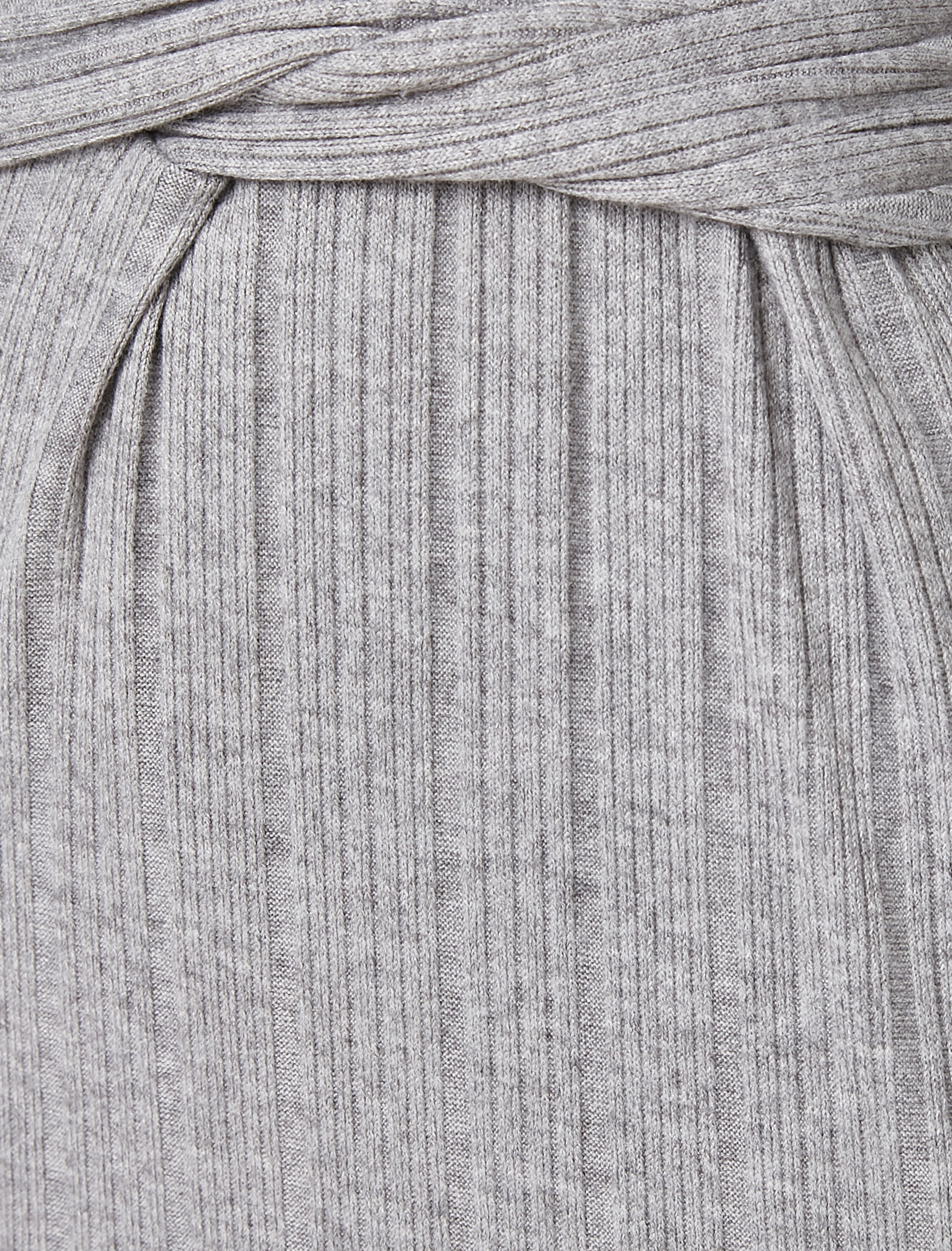   Balıkçı Yaka Uzun Kollu Beli Bağlamalı Kısa Elbise