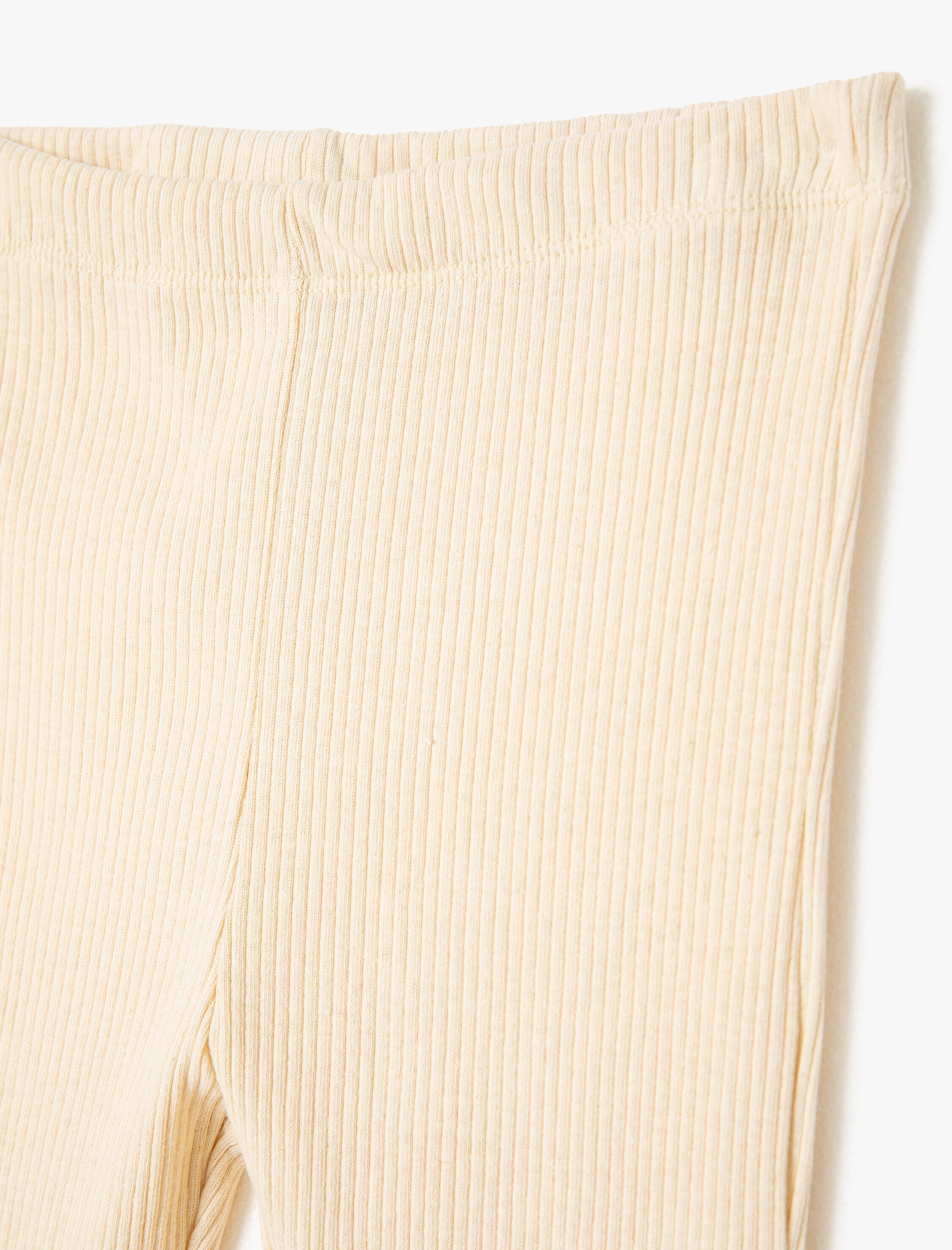  Kız Çocuk İspanyol Paça Pantolon Fitilli Beli Lastikli