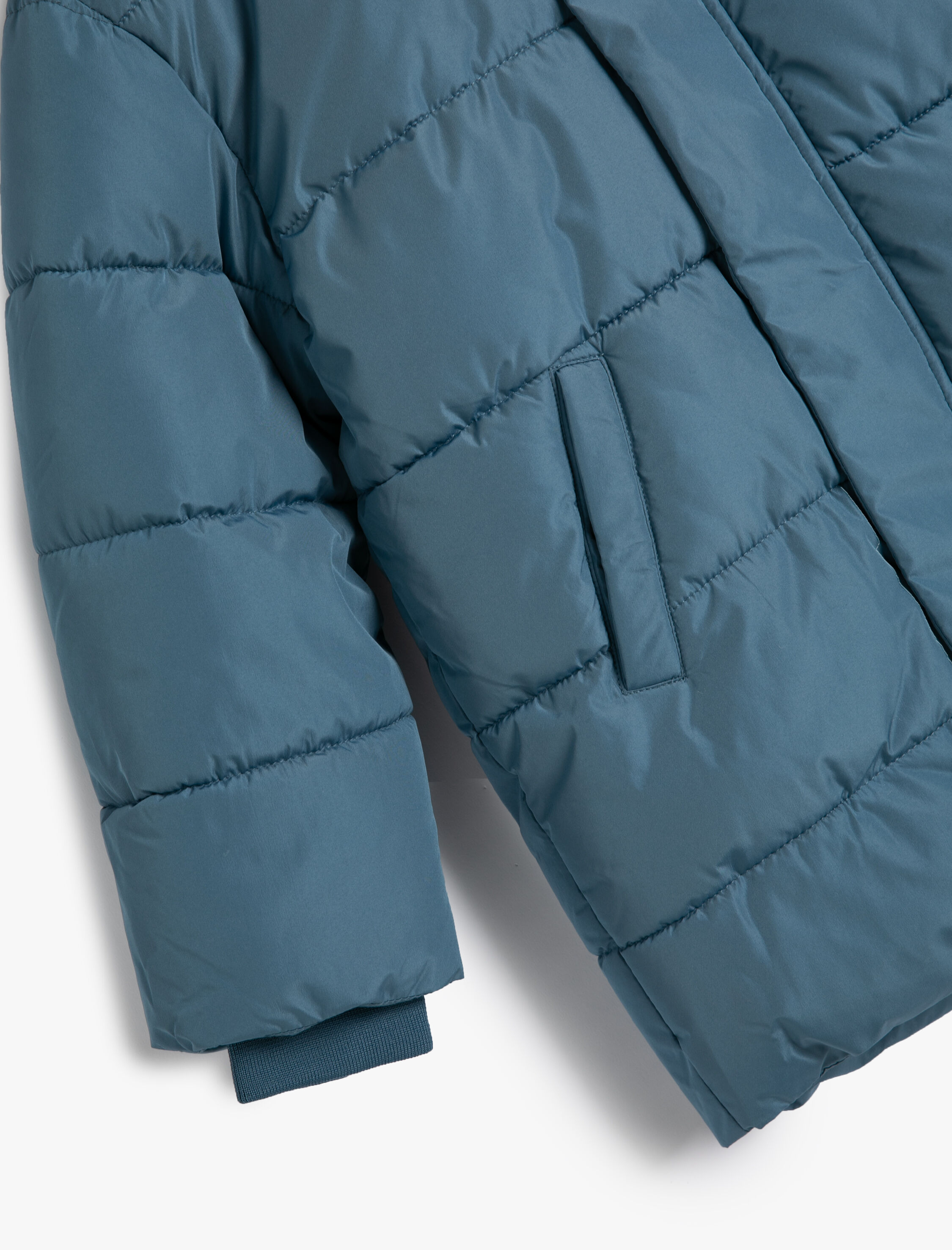  Erkek Çocuk Oversize Şişme Mont Kapşonlu Lastik Manşetli Rüzgar Kapaklı