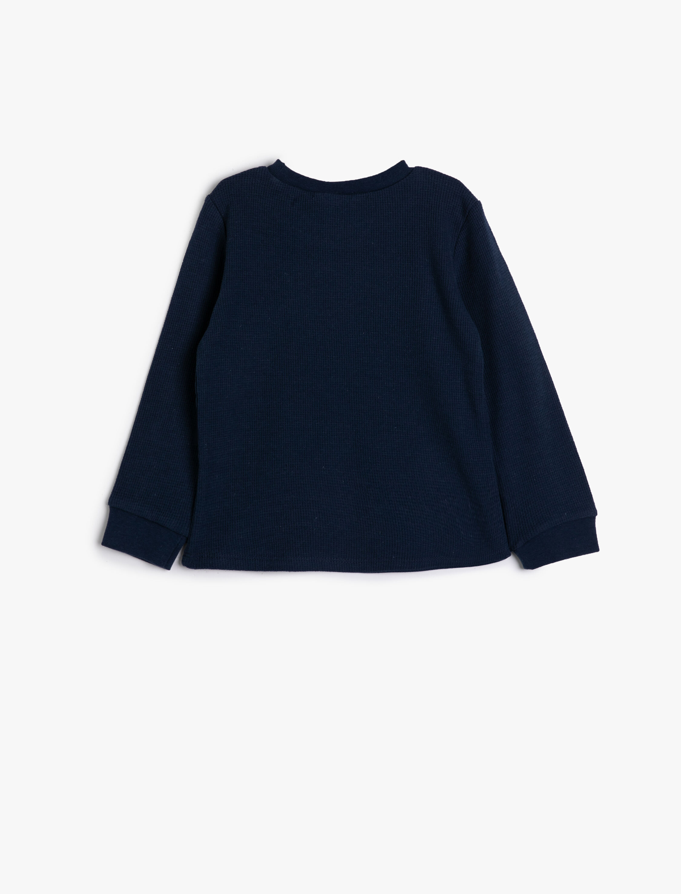  Erkek Bebek Dinozorlu Tişört Uzun Kollu Bisiklet Yaka Pamuklu