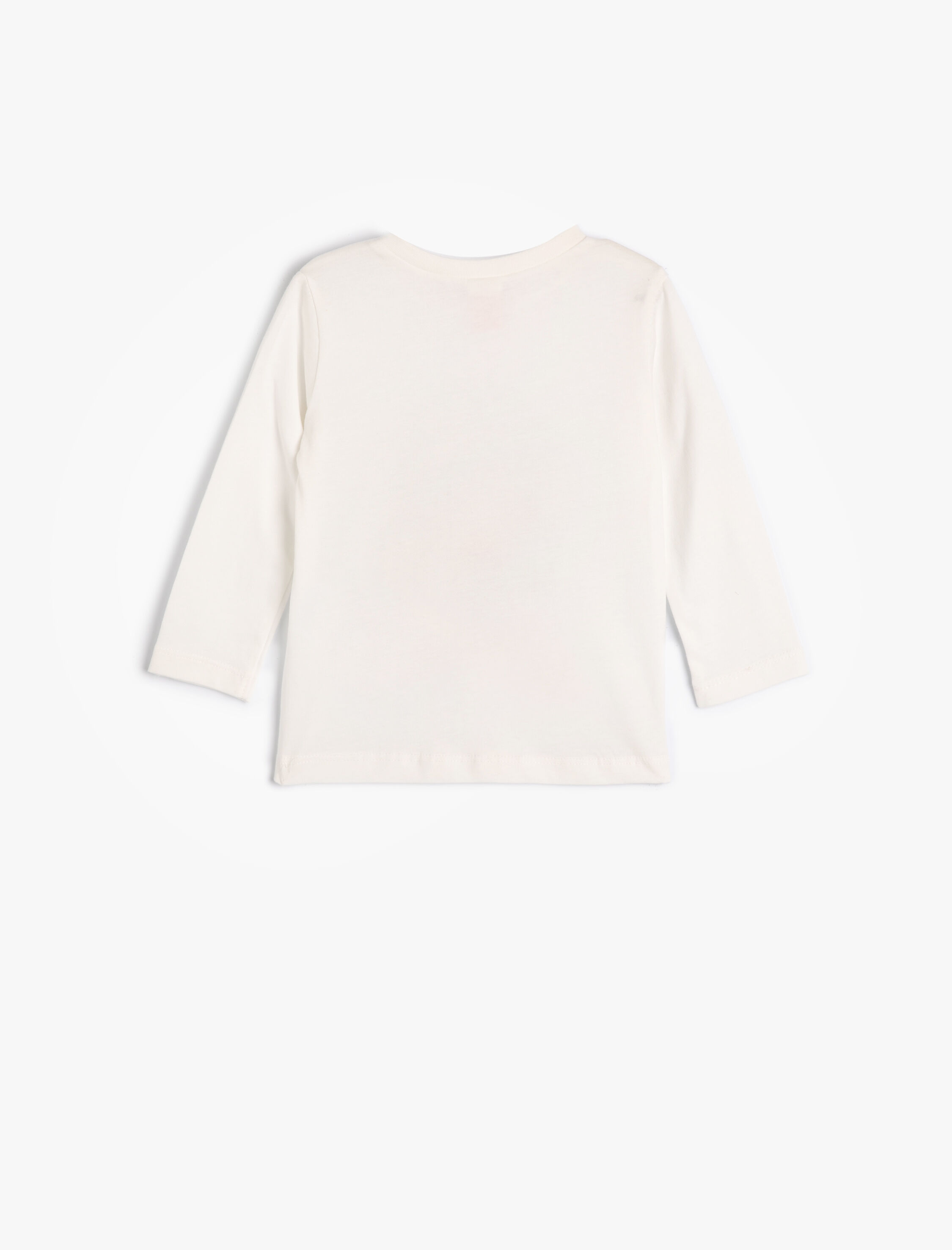  Kız Bebek Tişört Uzun Kollu Bisiklet Yaka Kız Çocuk Baskı Detaylı Pamuklu