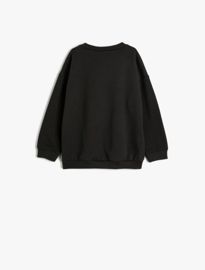 Erkek Bebek Batman Sweatshirt Lisanslı Uzun Kollu Bisiklet Yaka Pamuklu Şardonlu