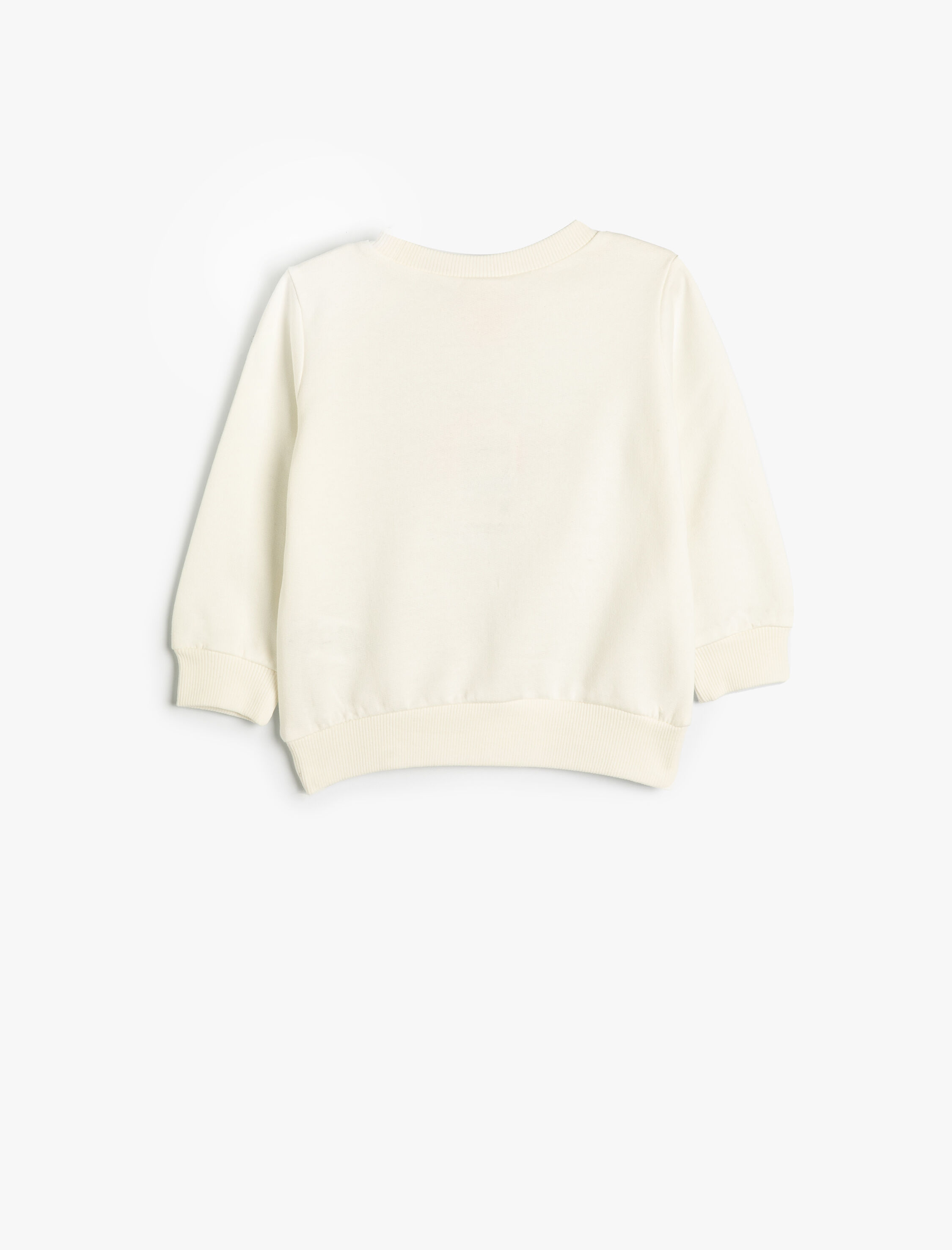  Kız Bebek Unicorn Sweatshirt Uzun Kollu Bisiklet Yaka Şardonlu Pamuklu