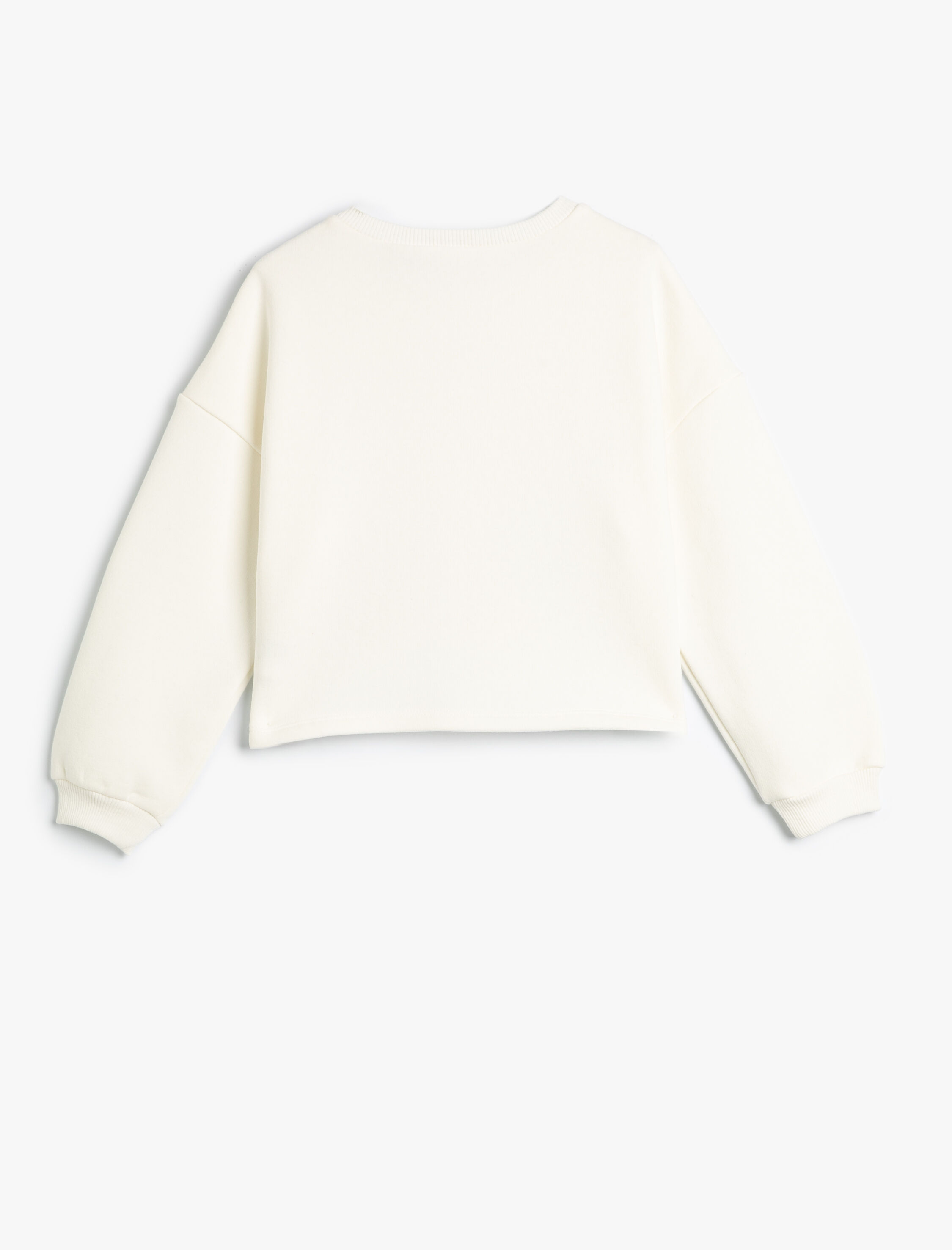  Kız Çocuk Crop Sweatshirt Tweety Baskılı Lisanslı Şardonlu Sim Baskı Detaylı