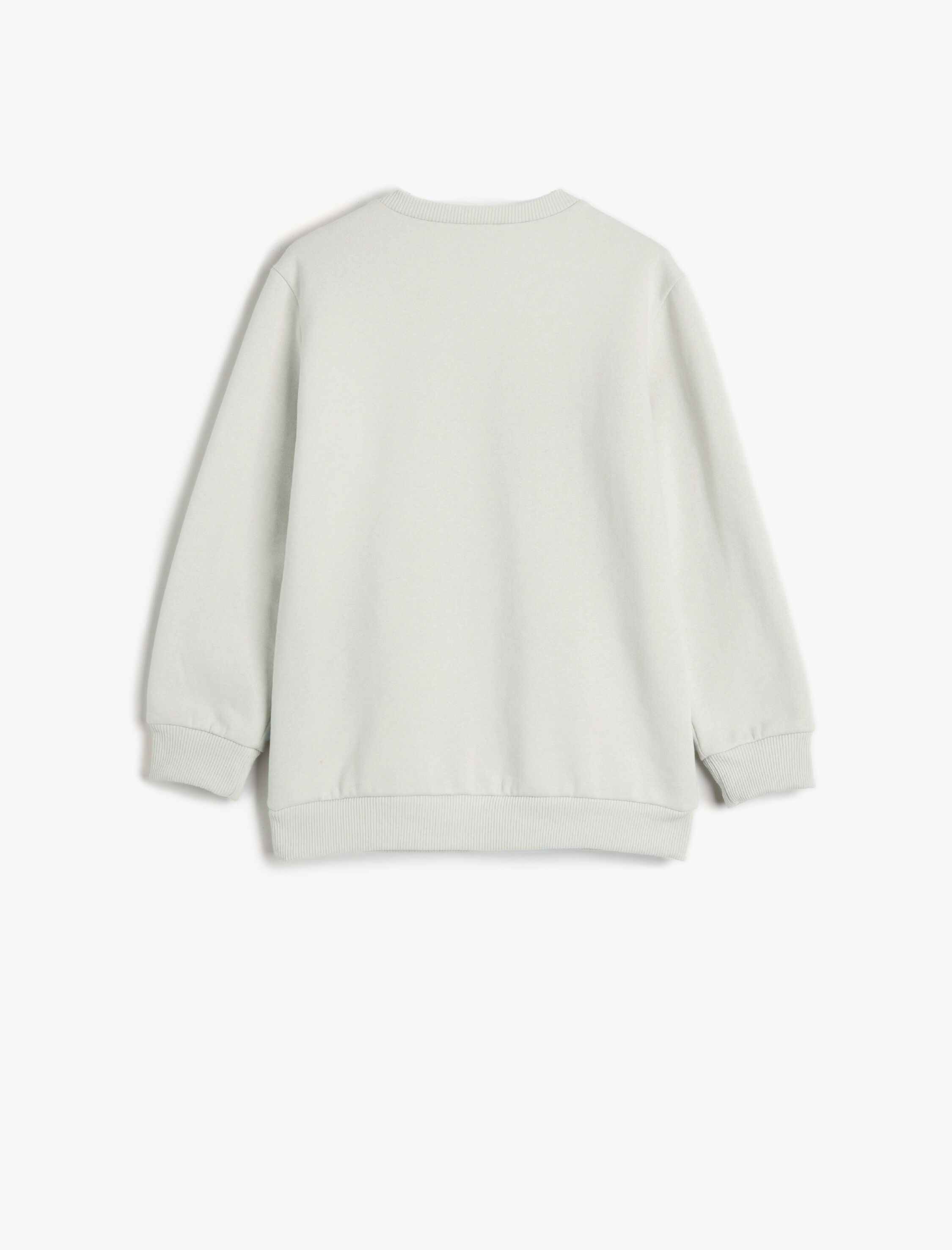  Erkek Çocuk Kaplanlı Sweatshirt Uzun Kollu Bisiklet Yaka Kabartma Baskılı Şardonlu