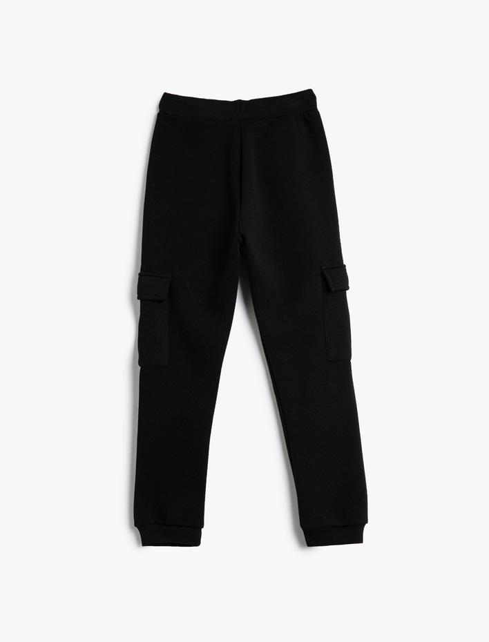Erkek Çocuk Basic Jogger Eşofman Altı Cep Detaylı Beli Bağlamalı Şardonlu