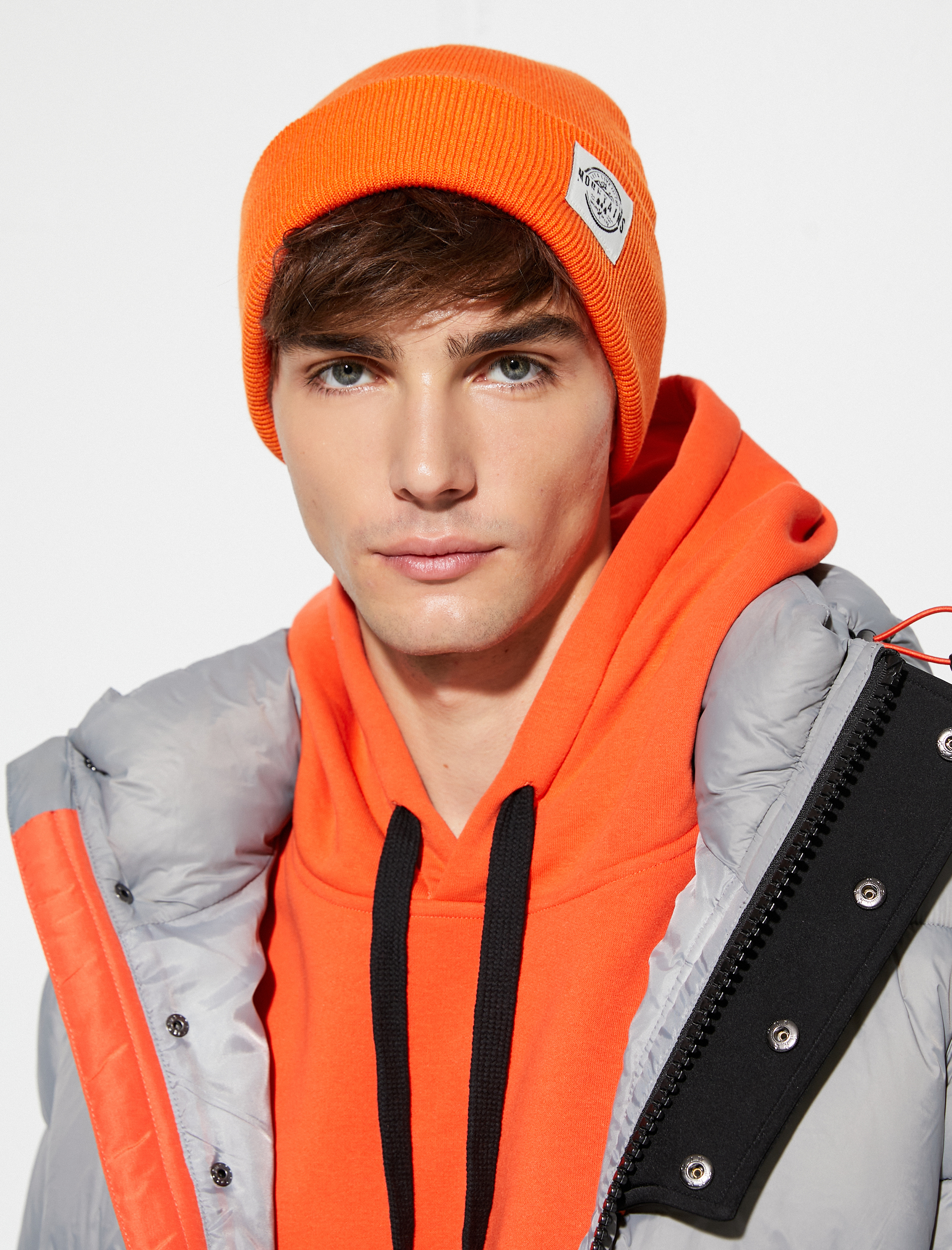  Erkek Basic Bere Manzara Etiket Baskılı Katlama Detaylı