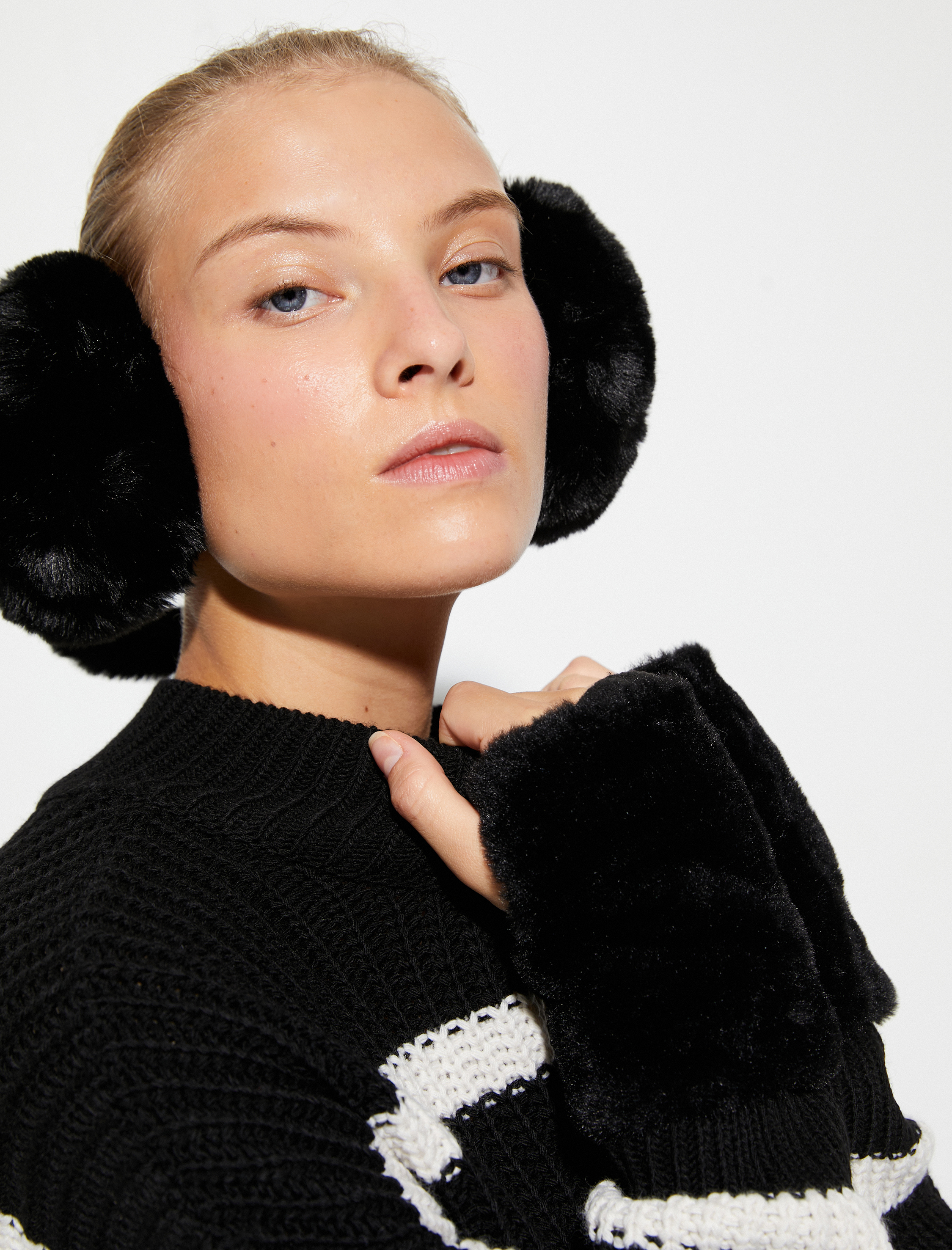  Kadın Parmaksız Suni Kürk Eldiven