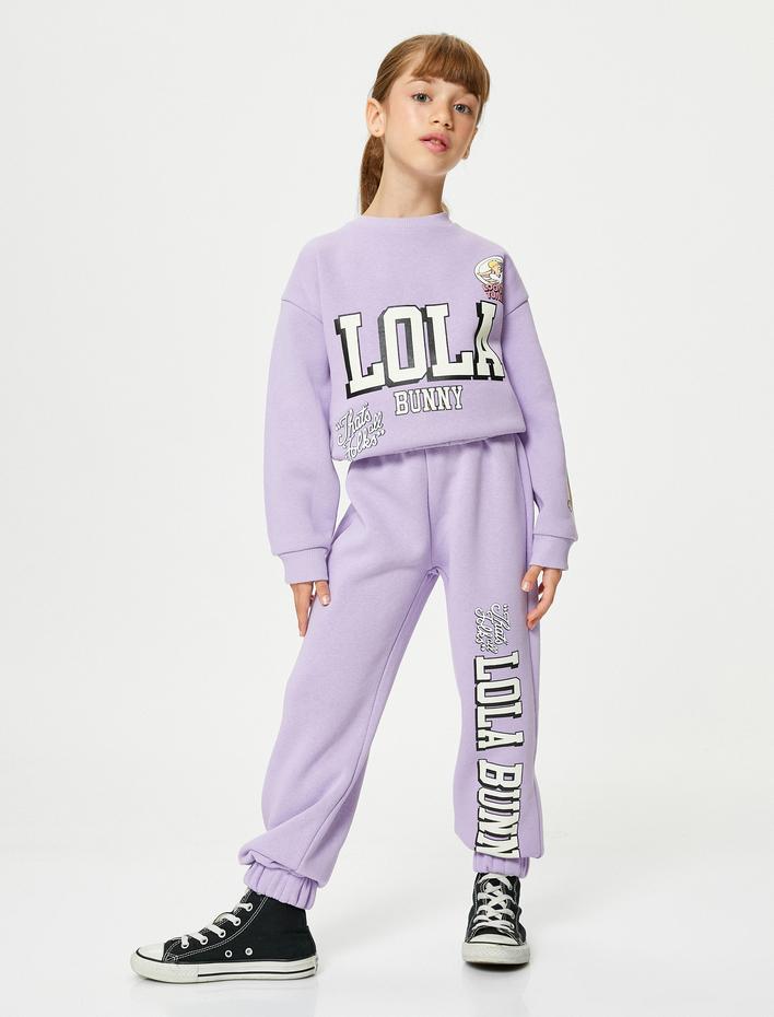 Kız Çocuk Lola Bunny Jogger Eşofman Altı Lisanslı Şardonlu
