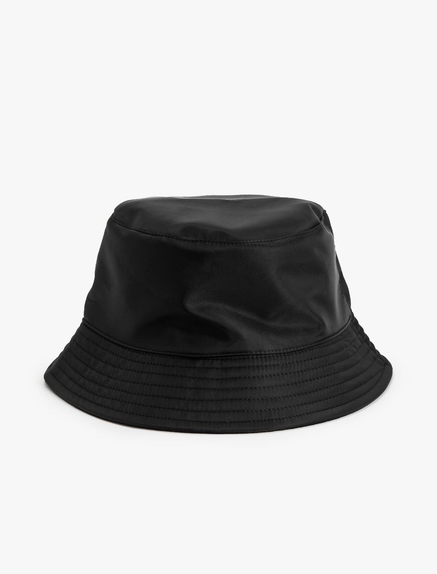 Erkek Bucket Şapka Parlak Dokulu Su İtici