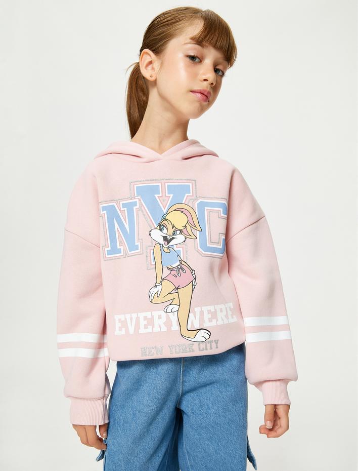Kız Çocuk Lola Bunny Sweatshirt Lisanslı Uzun Kollu Şardonlu