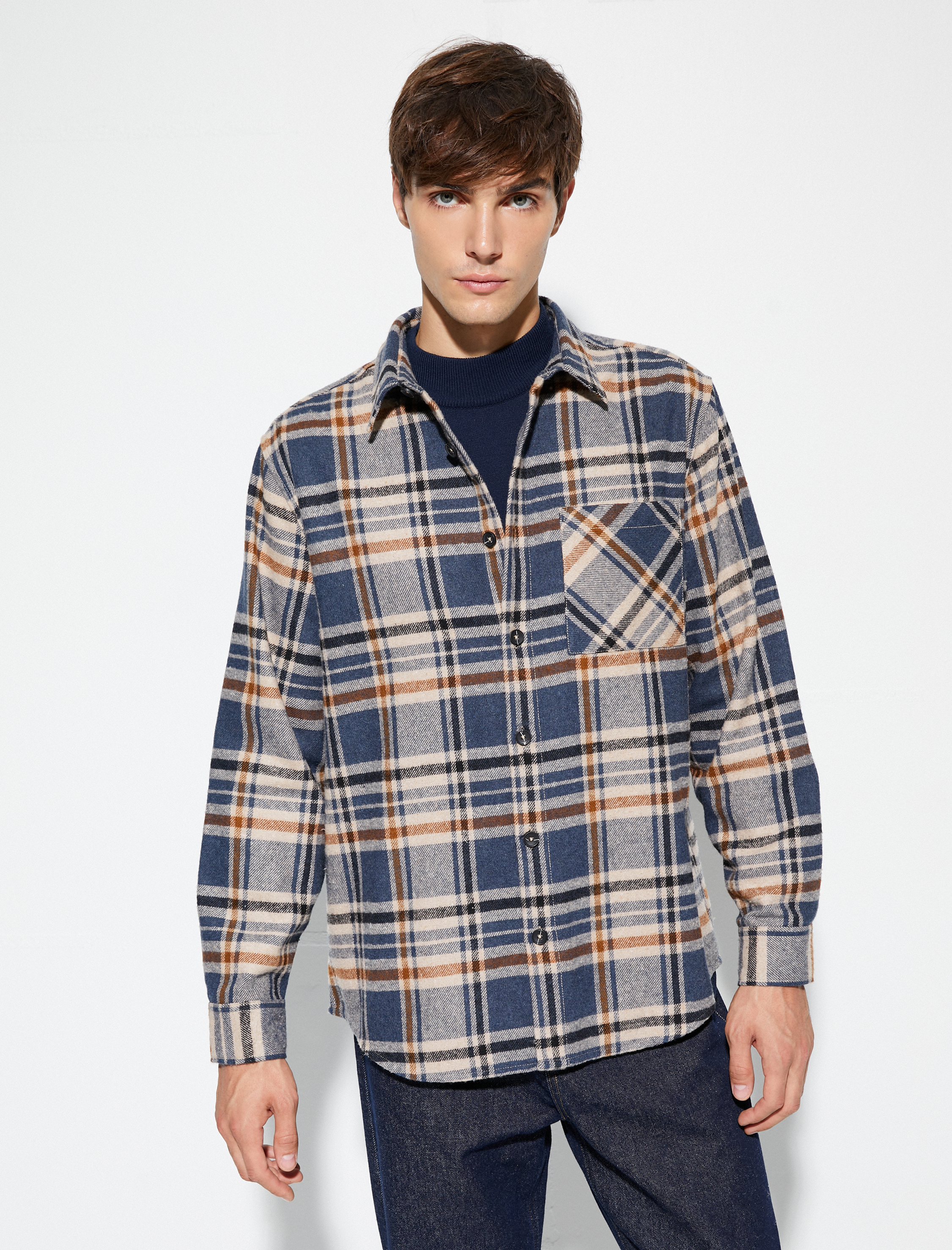   Oduncu Gömlek Uzun Kollu Cep Detaylı