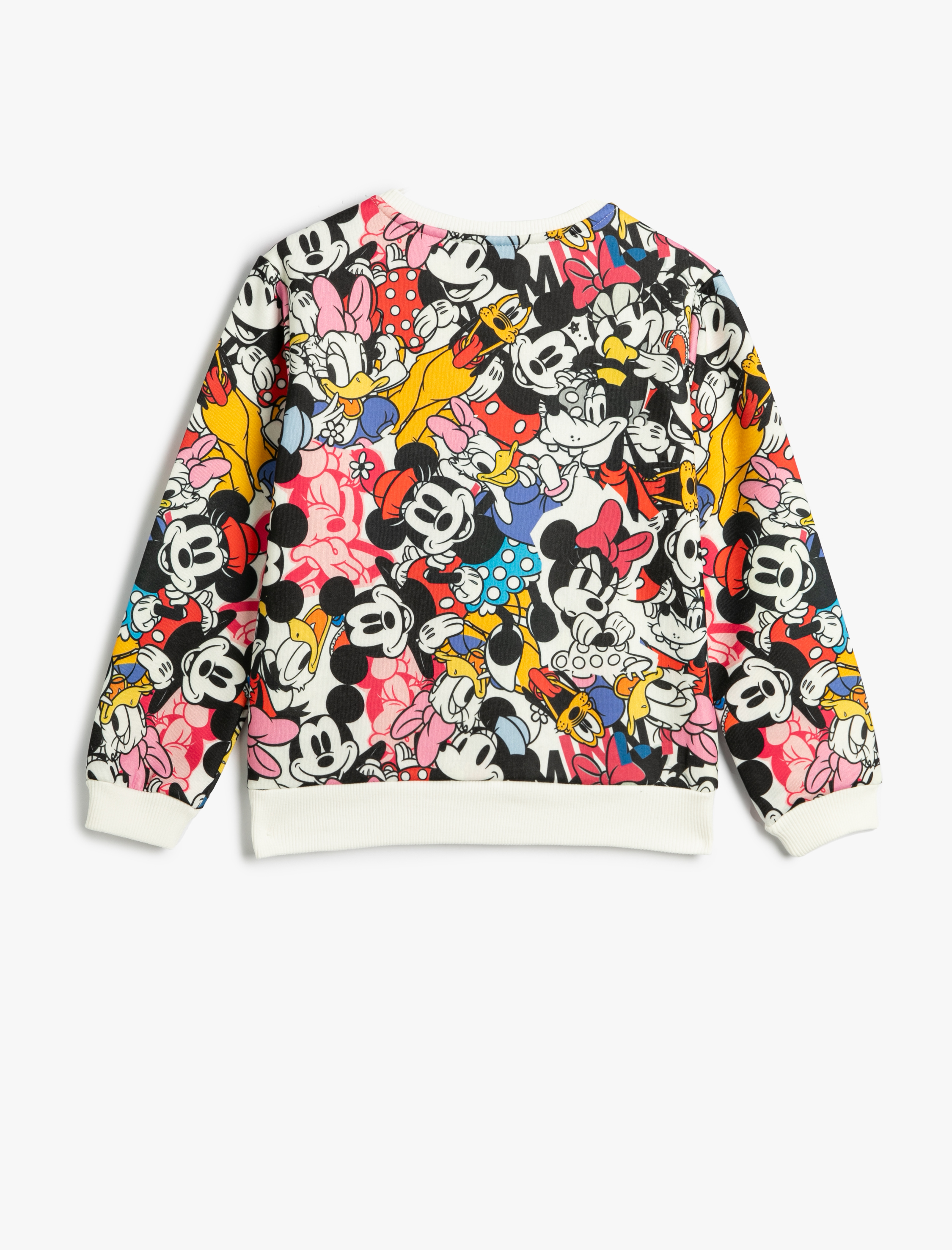  Kız Çocuk Minnie Mouse ve Daisy Duck Sweatshirt Lisanslı Uzun Kollu Bisiklet Yaka Şardonlu