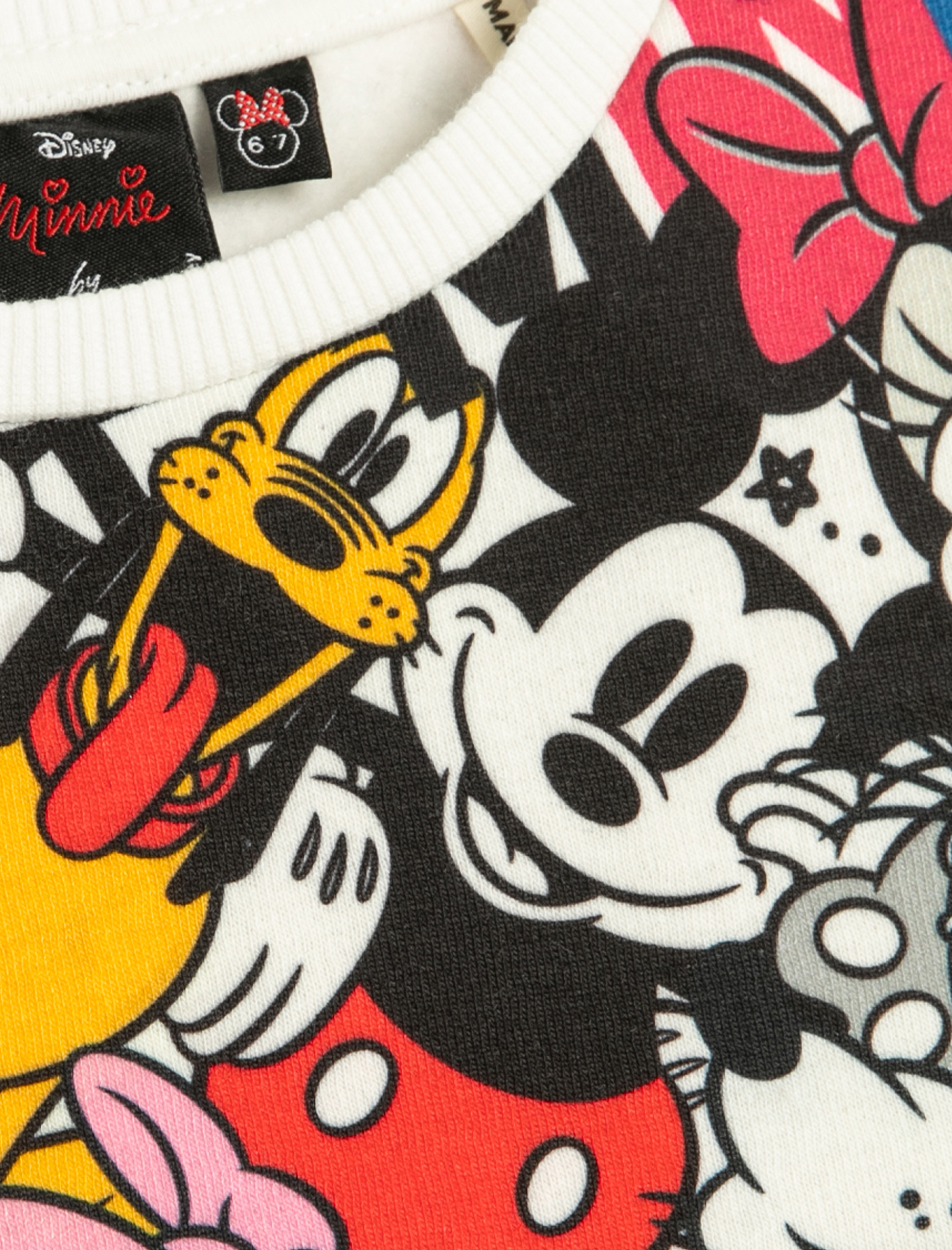  Kız Çocuk Minnie Mouse ve Daisy Duck Sweatshirt Lisanslı Uzun Kollu Bisiklet Yaka Şardonlu