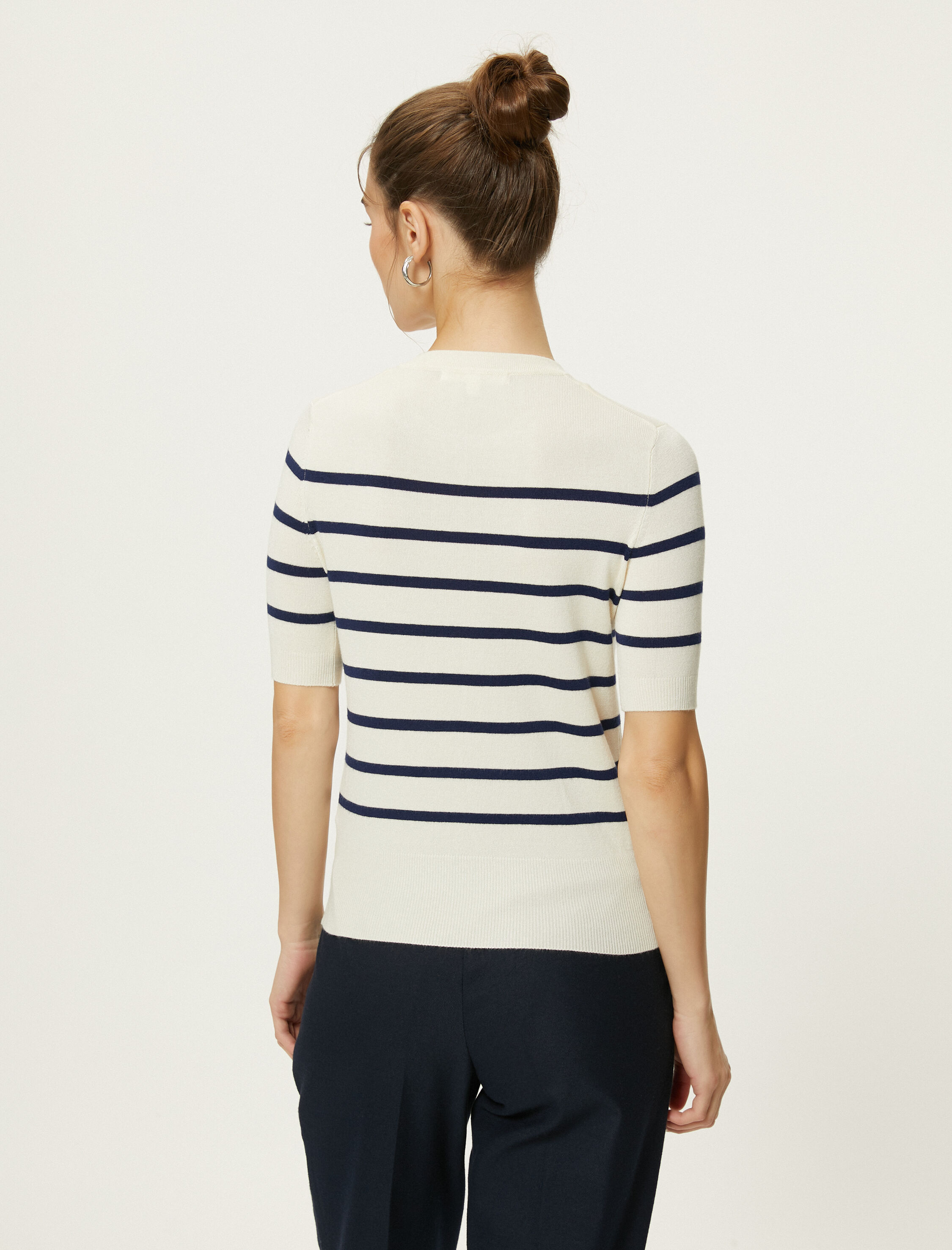   Triko Kazak Kısa Kollu Bisiklet Yaka Standart Kesim