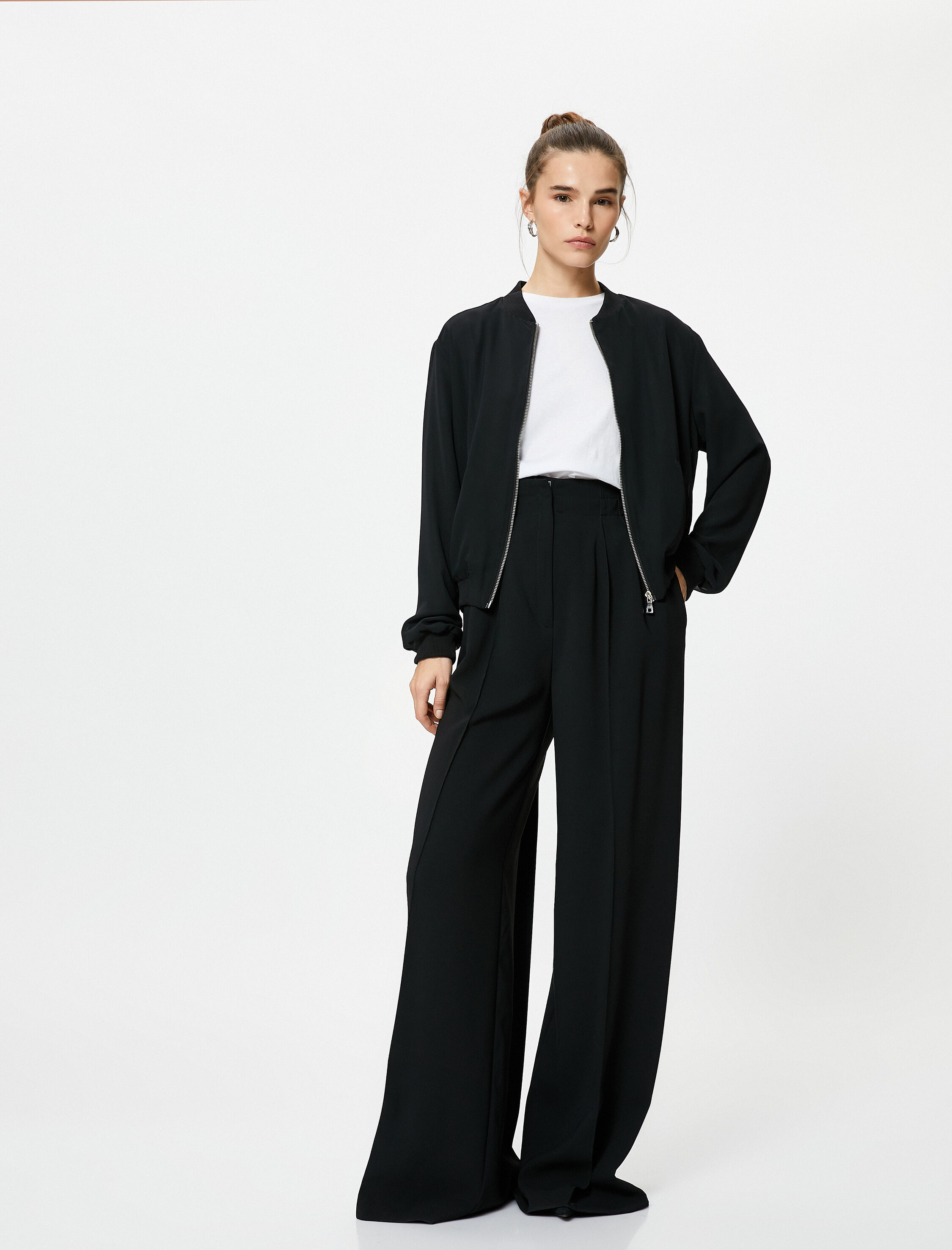   Kolej Bomber Ceket Fermuarlı Cep Detaylı