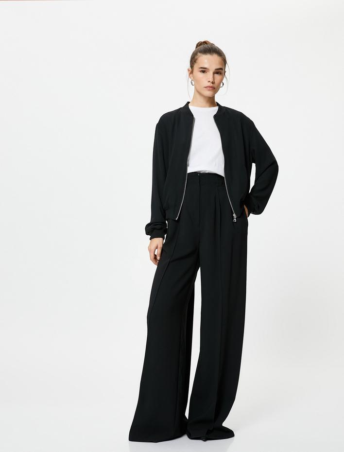  Kolej Bomber Ceket Fermuarlı Cep Detaylı