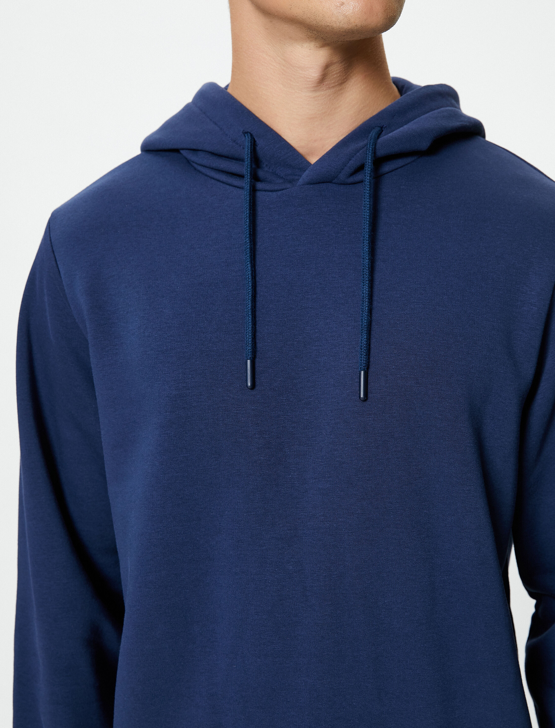   Basic Kapşonlu Sweat Uzun Kollu Şardonlu