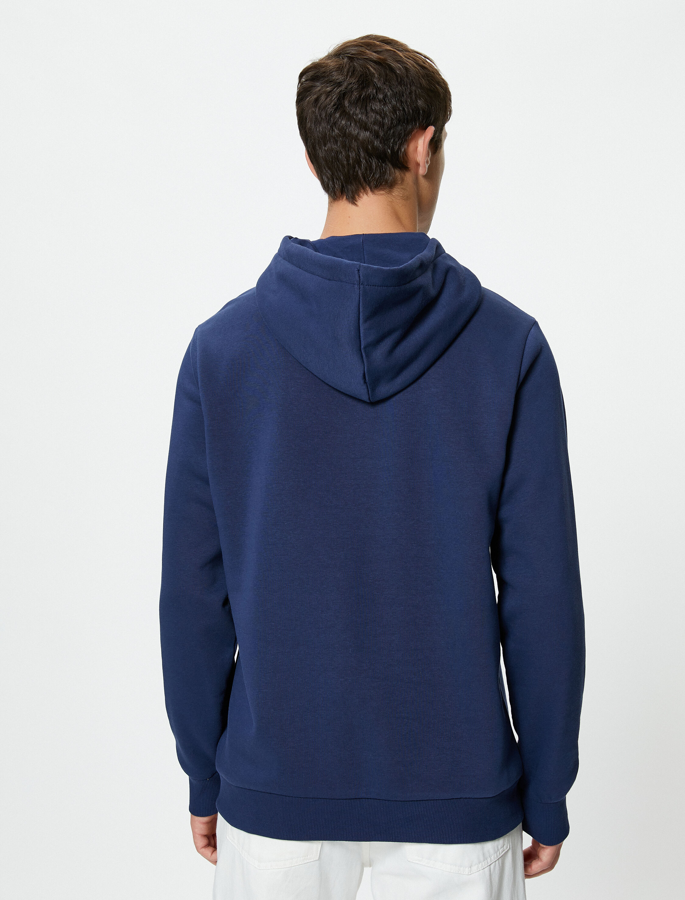   Basic Kapşonlu Sweat Uzun Kollu Şardonlu