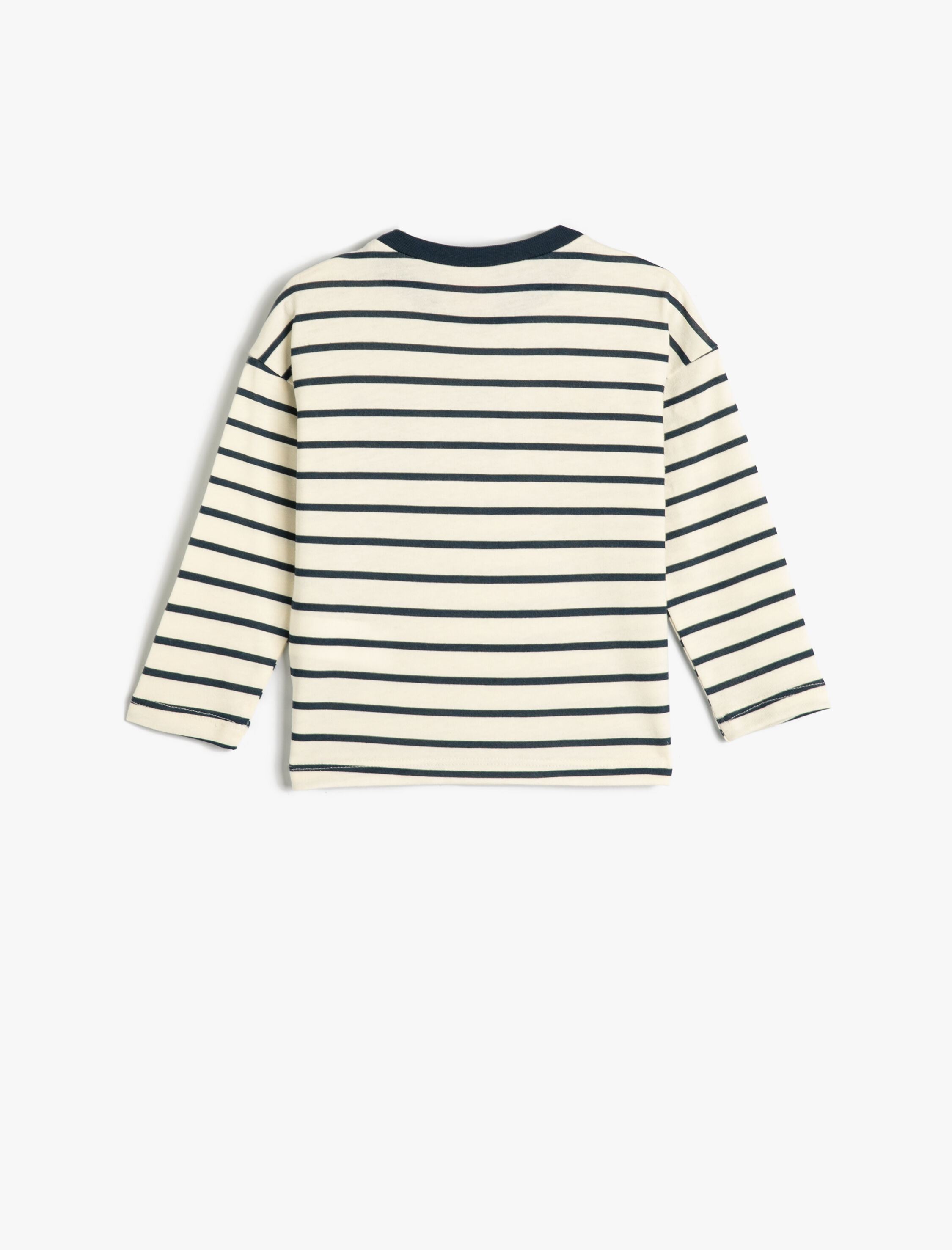  Erkek Bebek Tişört Uzun Kollu Bisiklet Yaka Hayvanlar Baskılı Pamuklu