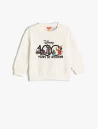Disney 100. Yıl Özel Sweatshirt Baskılı Lisanslı Uzun Kollu
